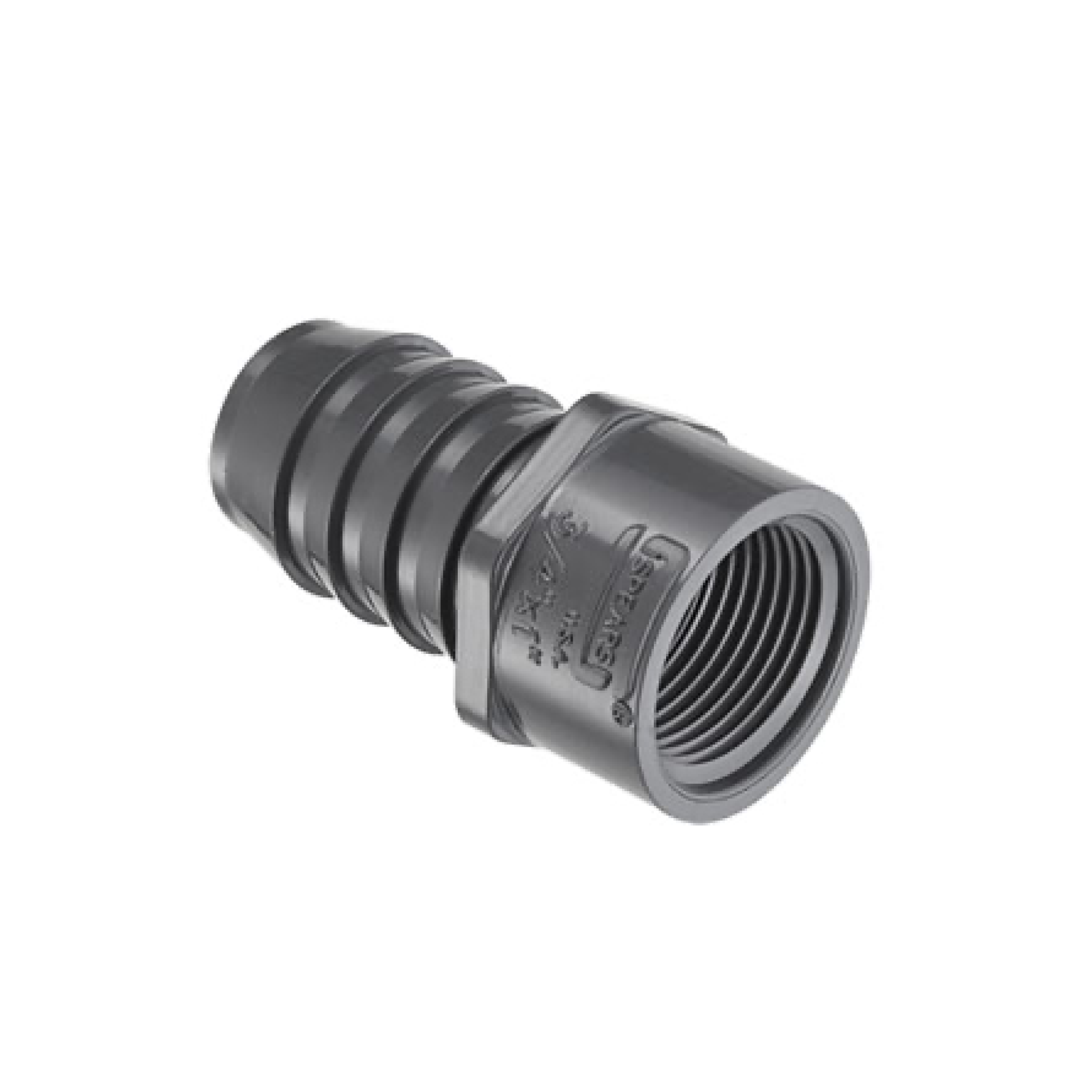 1/2" x 3/4" PVC Barbed Insert Reducing Female Adapter (FIPT x Insert)