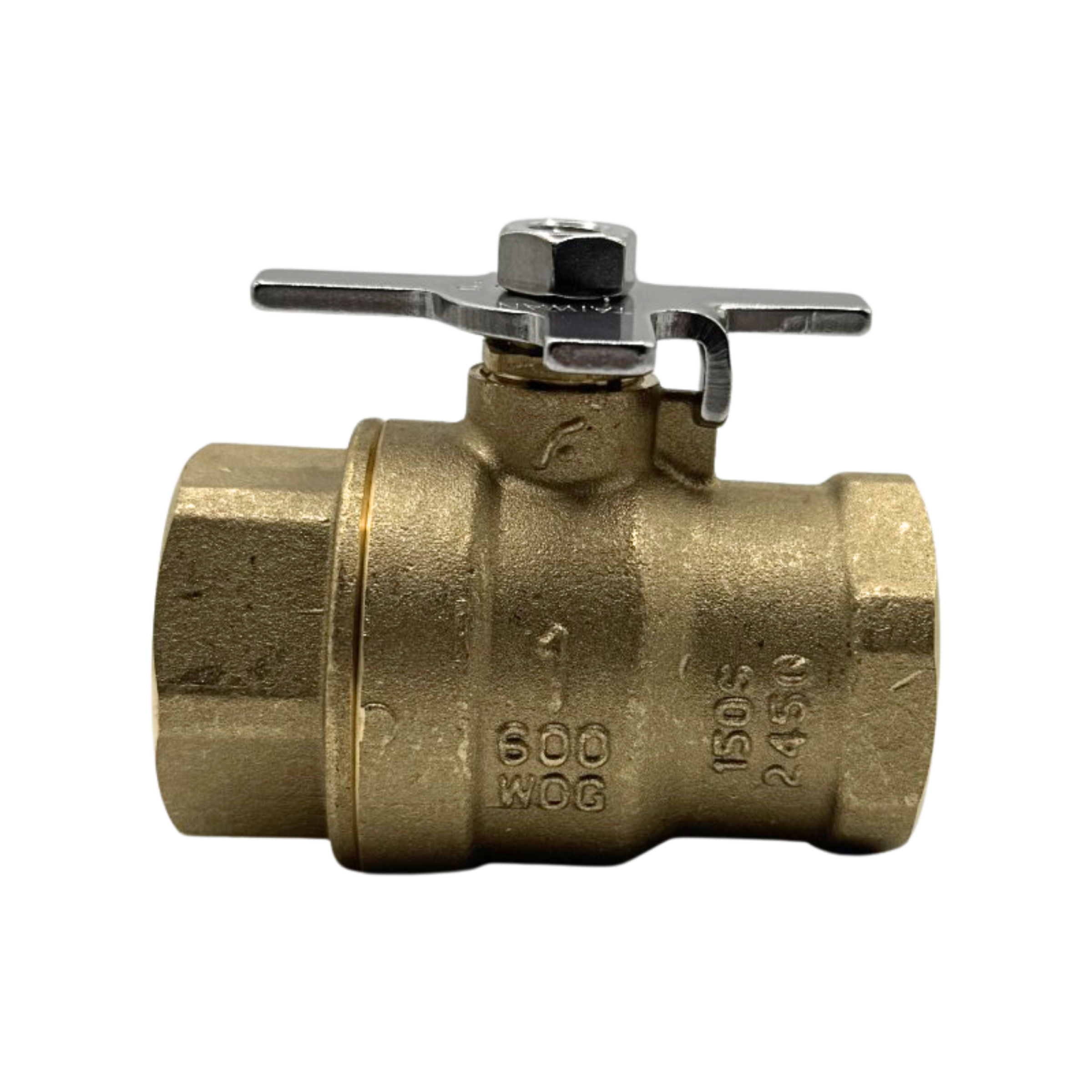 3/4" FIPT Brass ball valve with SS cross handle
