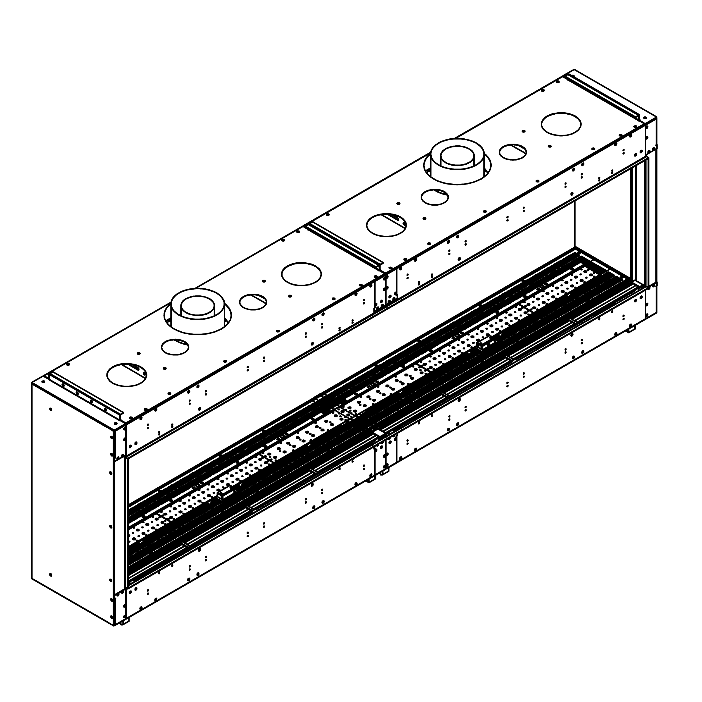 Flare Front Facing 120" x 24" Gas Fireplace