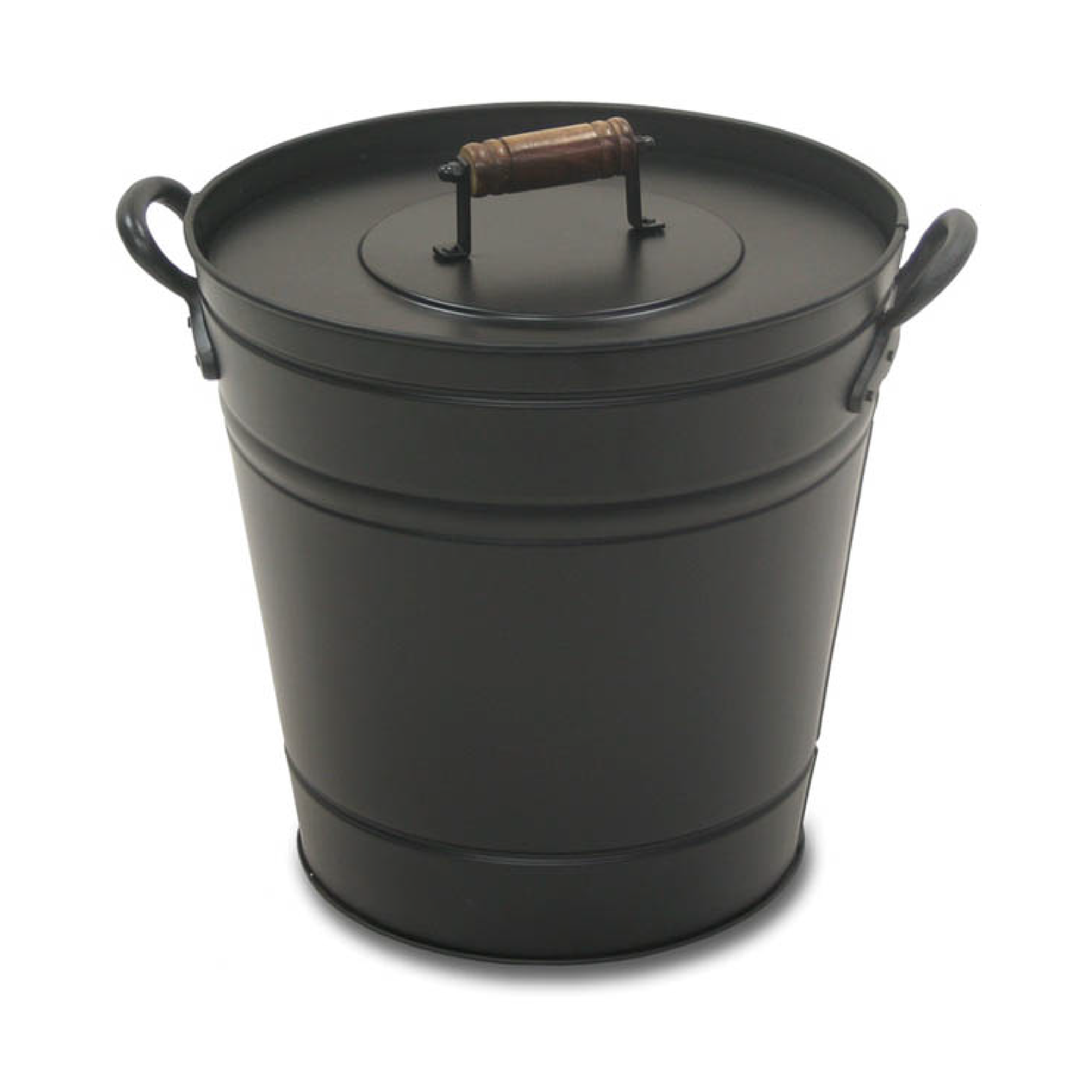 Insulated Ash Bucket with Wood Handle