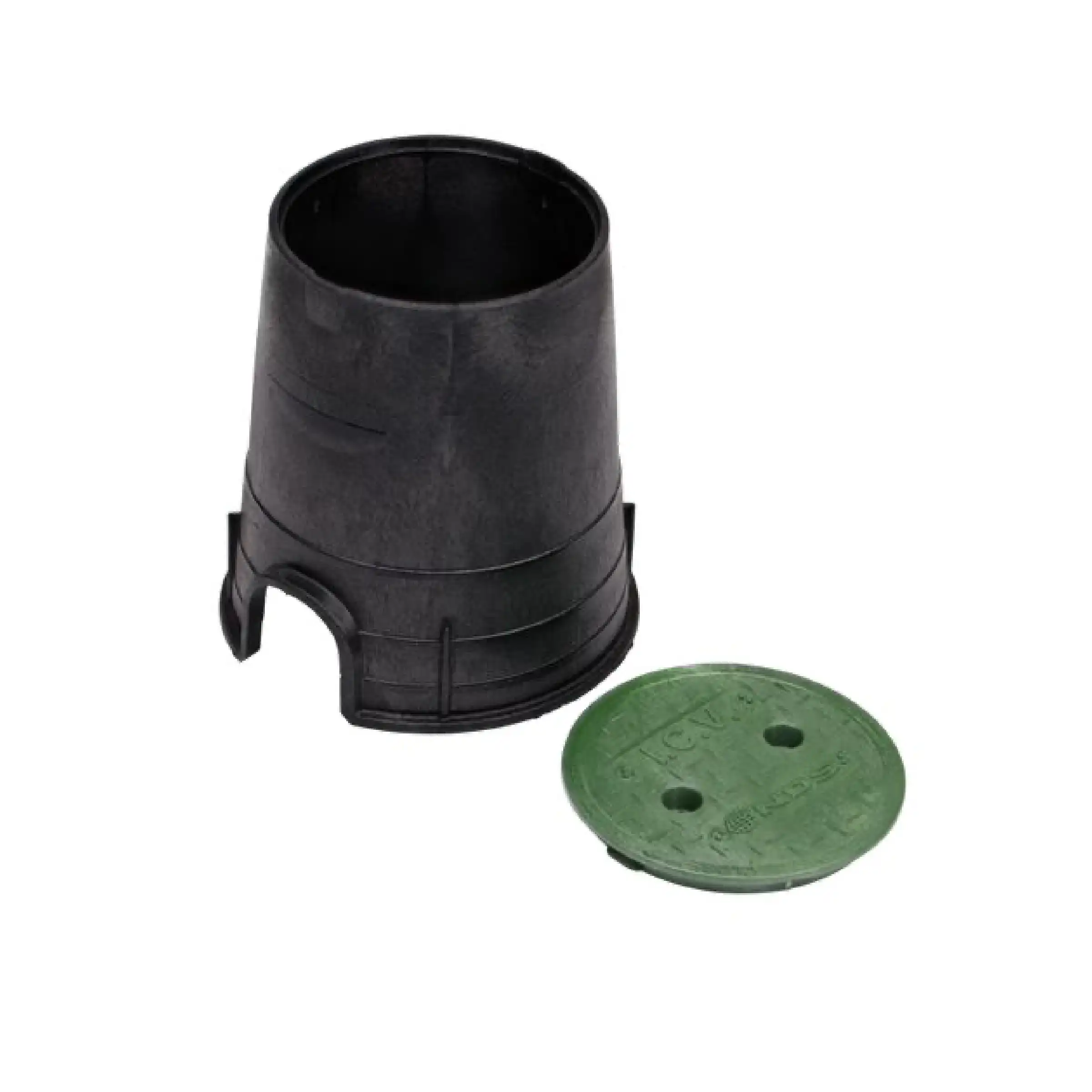 6" Round Box with Green Lid