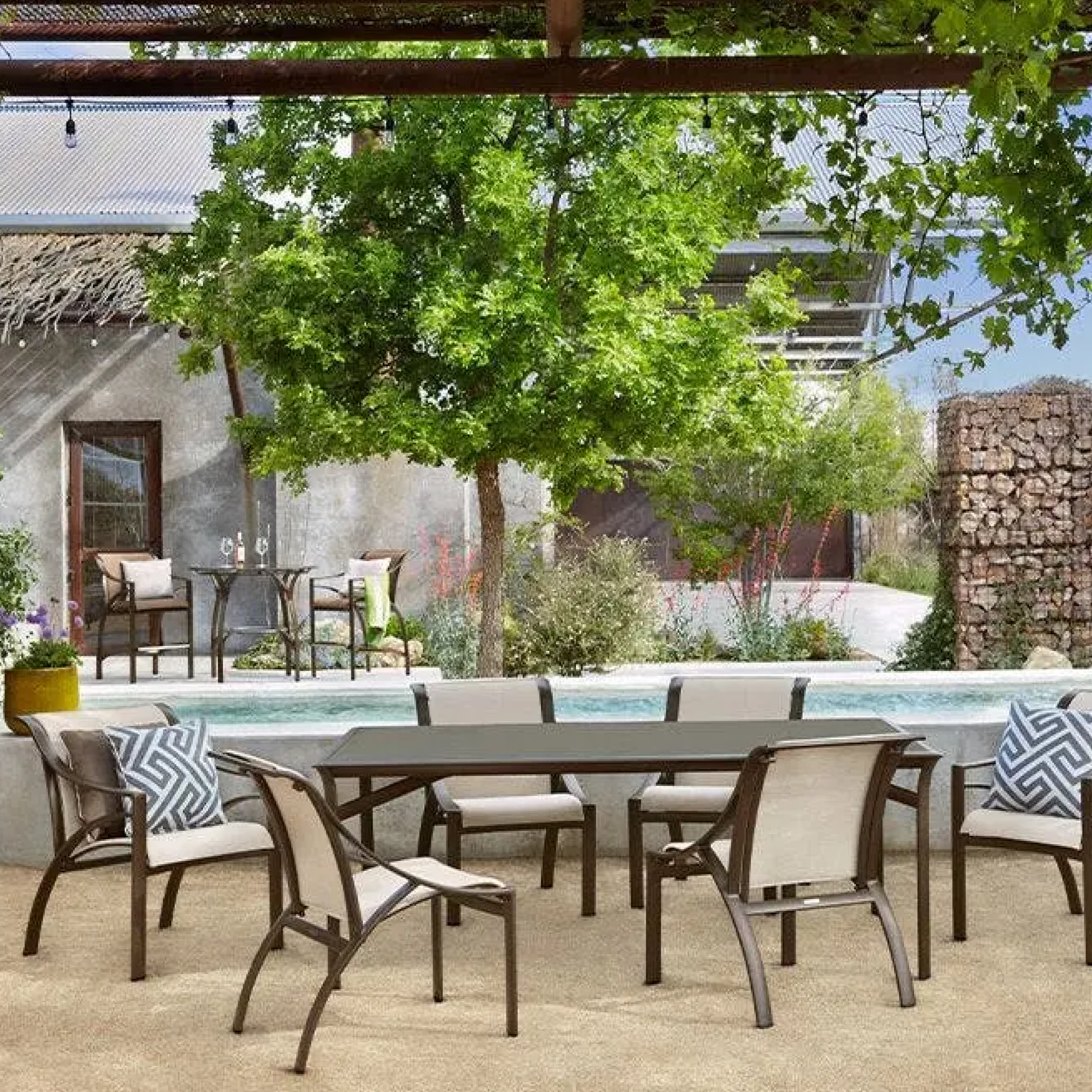 Pasadena Table with Six Chairs Set