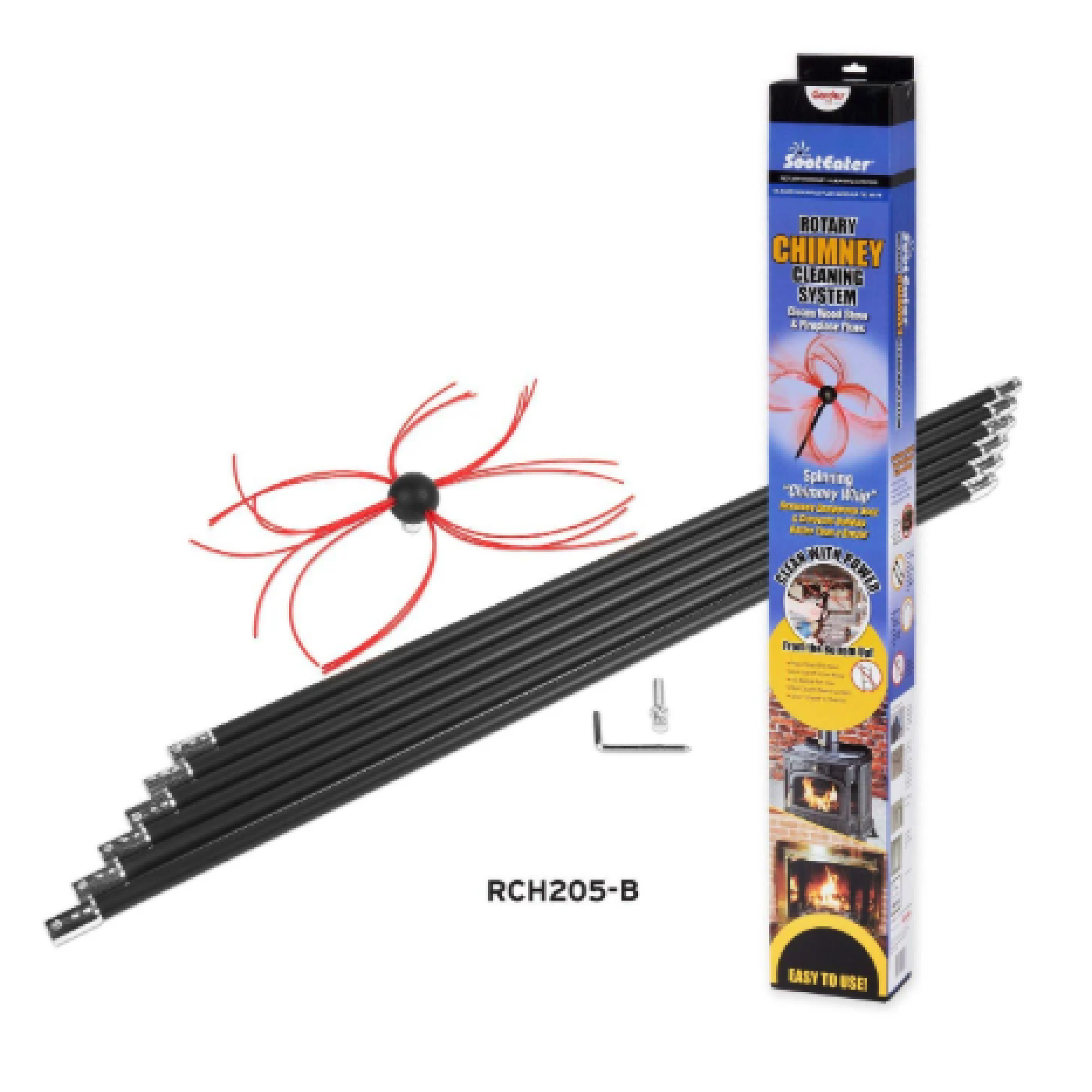 SootEater® Drill Powered Rotary Chimney Cleaning Kit