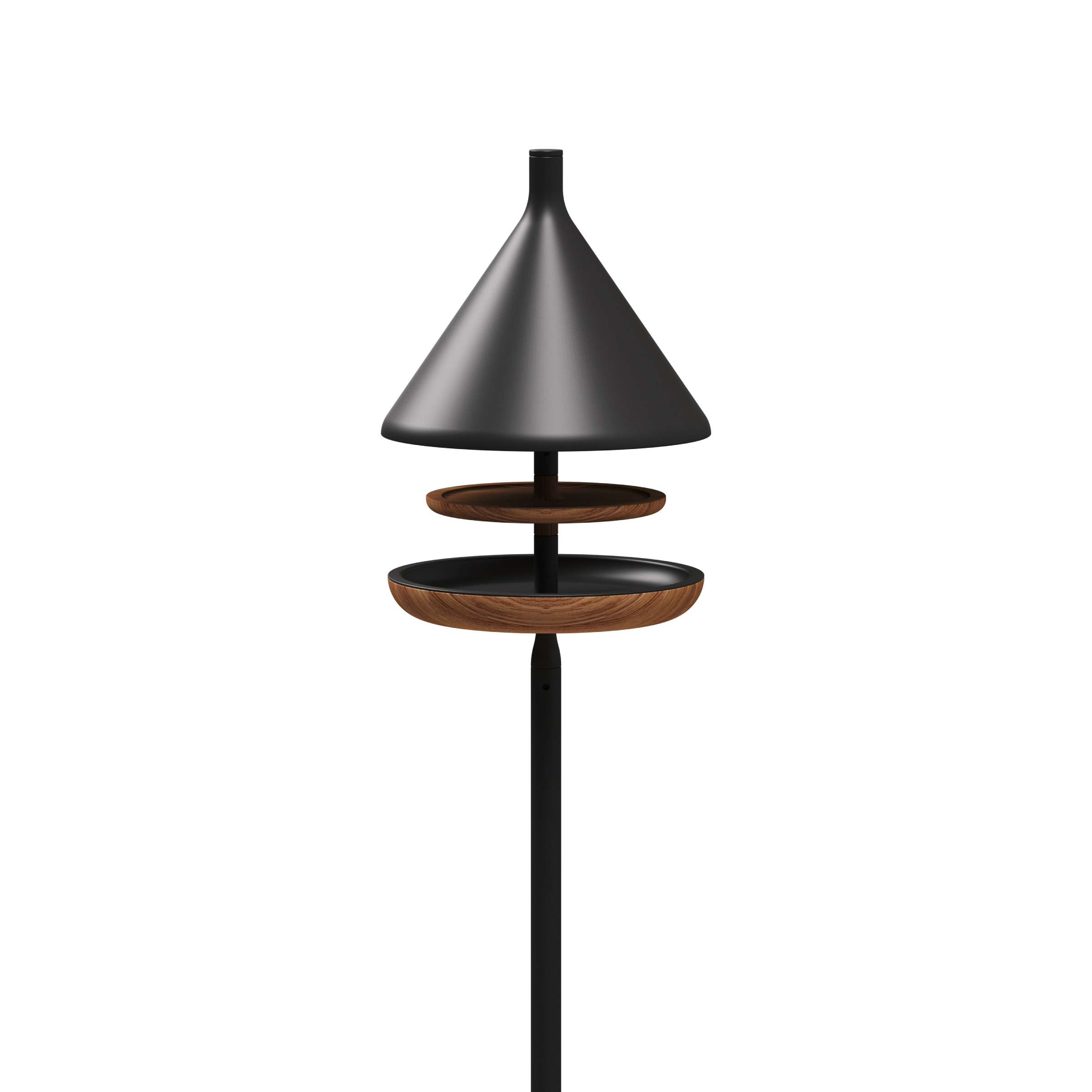 Teak Bird Feeder with Pole Mount