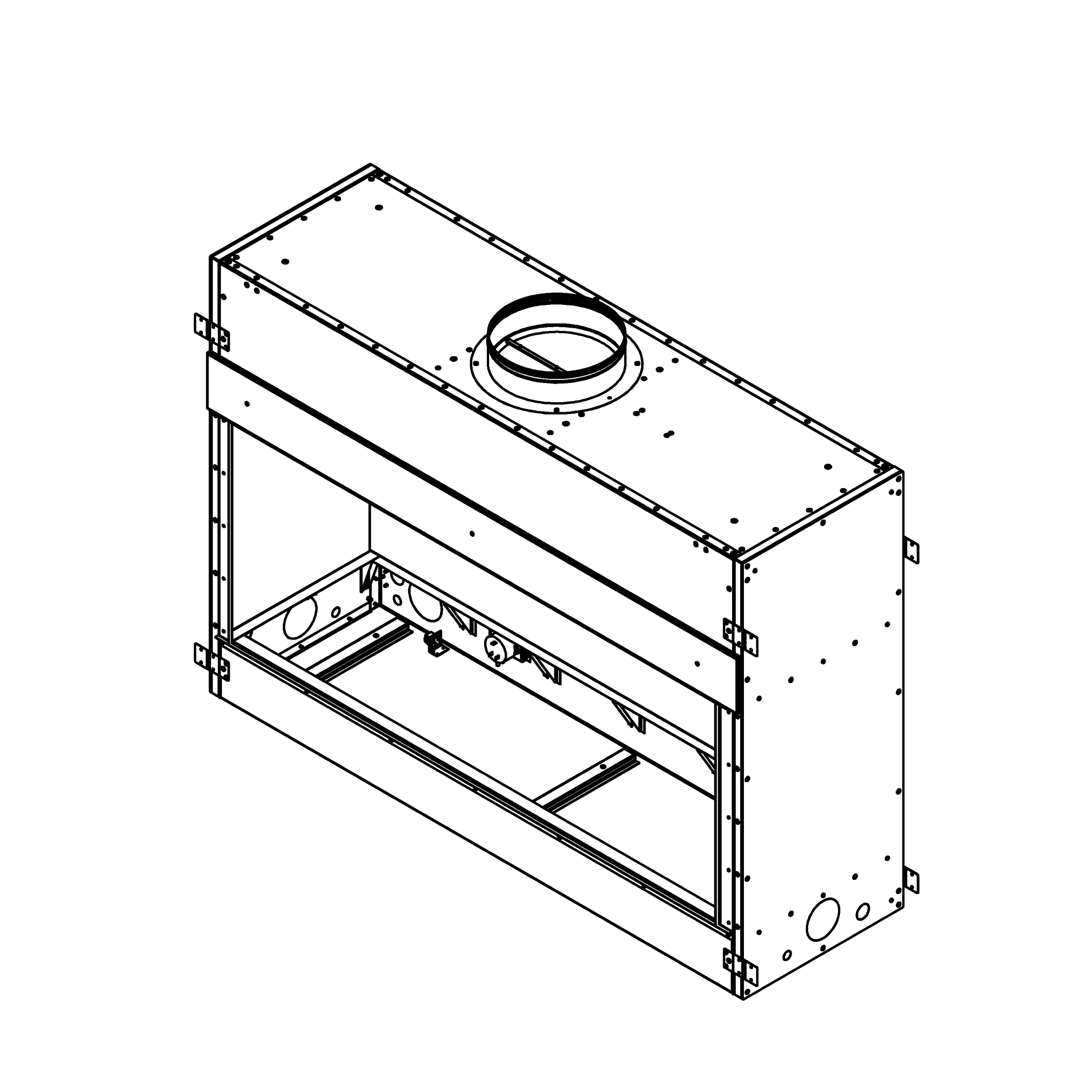 60" Summit Linear Gas Fireplace with Bedrock Traditional