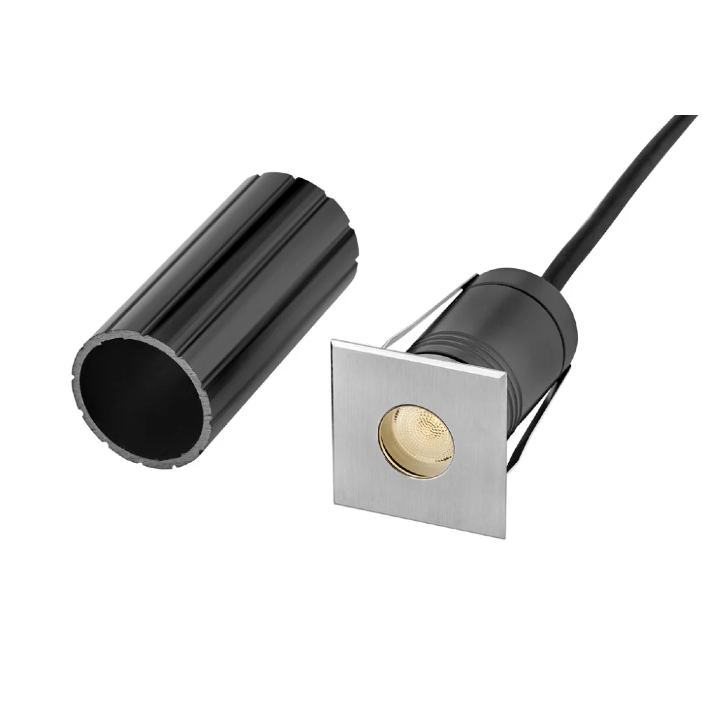 Sparta Large Stainless Steel LED Square Button Light
