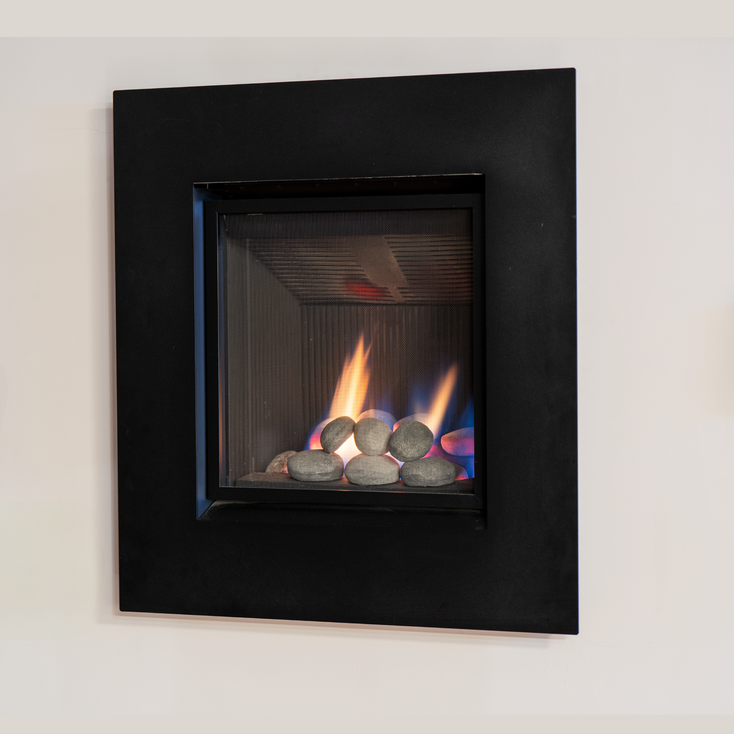 Portrait Gas Fireplace (Showroom Display) with Rocks & Remote