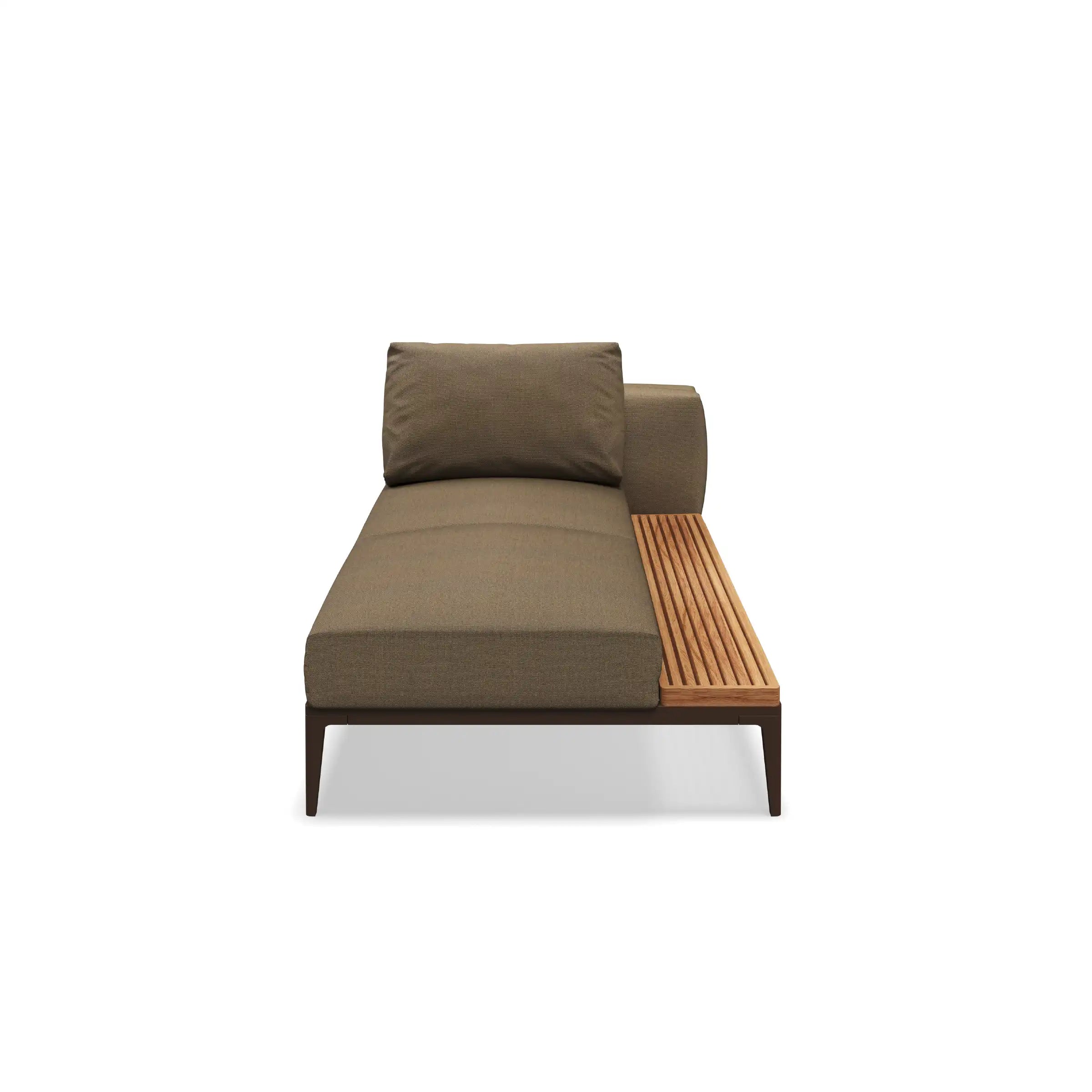 Grid Chaise Teak Unit