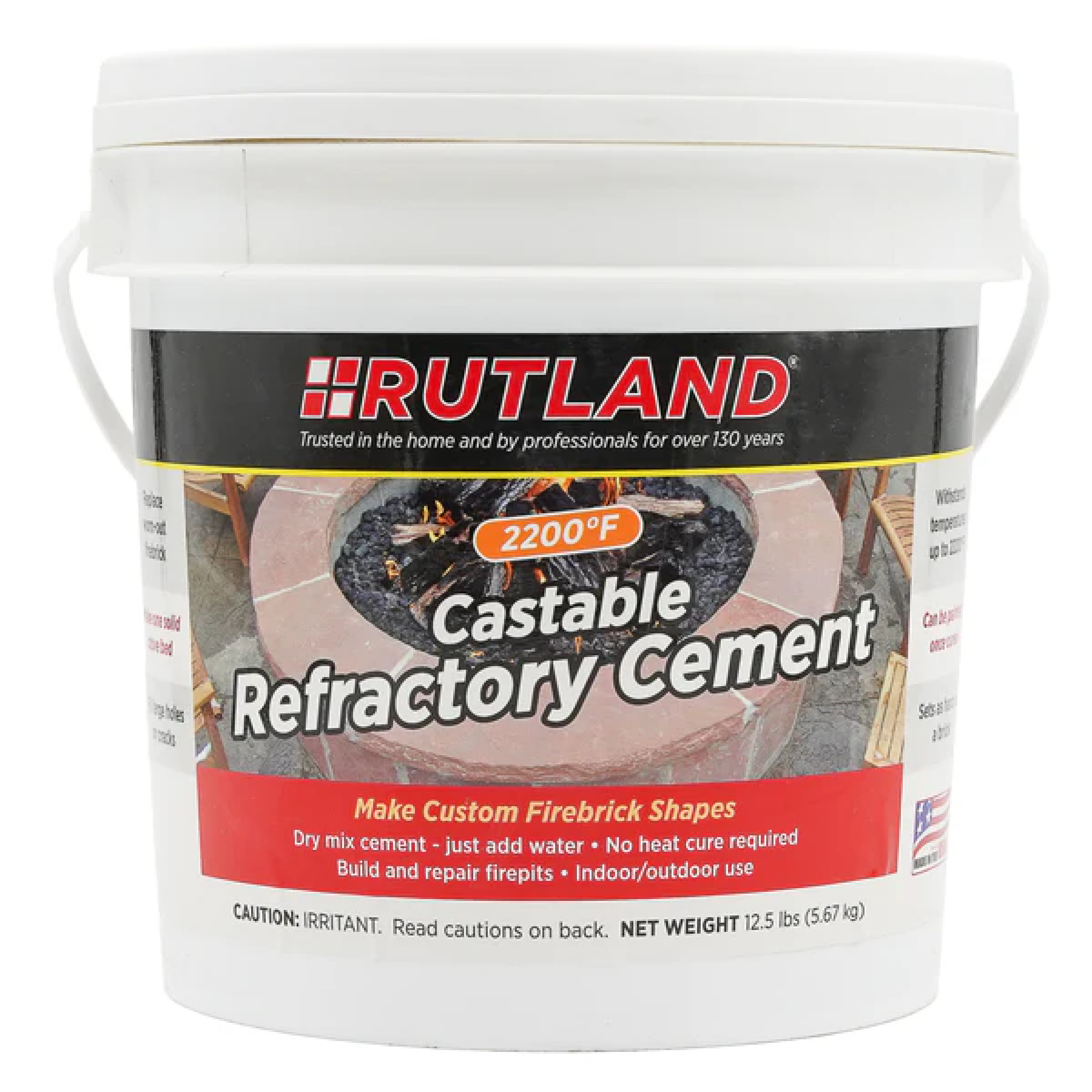 Castable Refractory Cement, dry - 12.5 lb