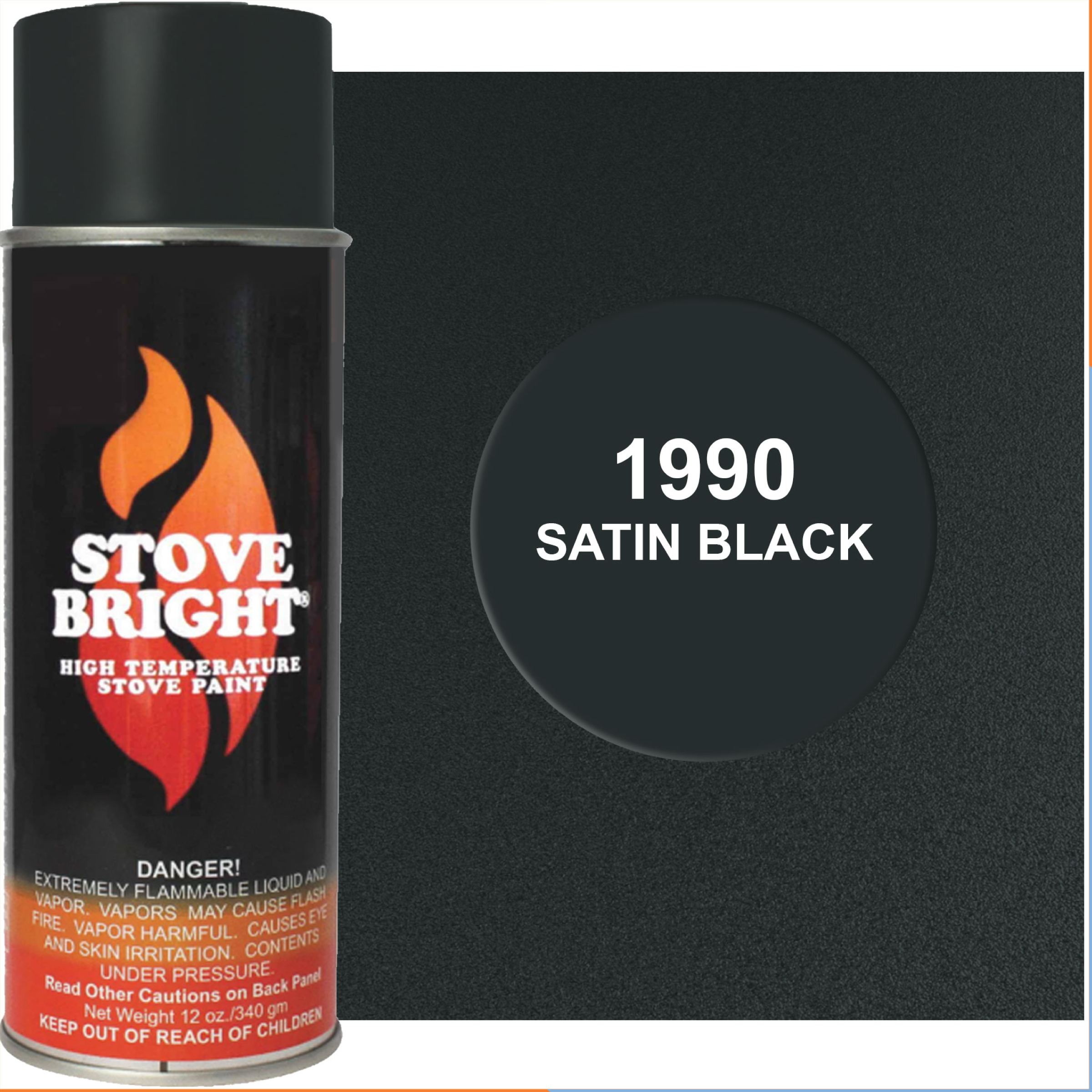 Satin Black Hi-Temperature Stove Paint