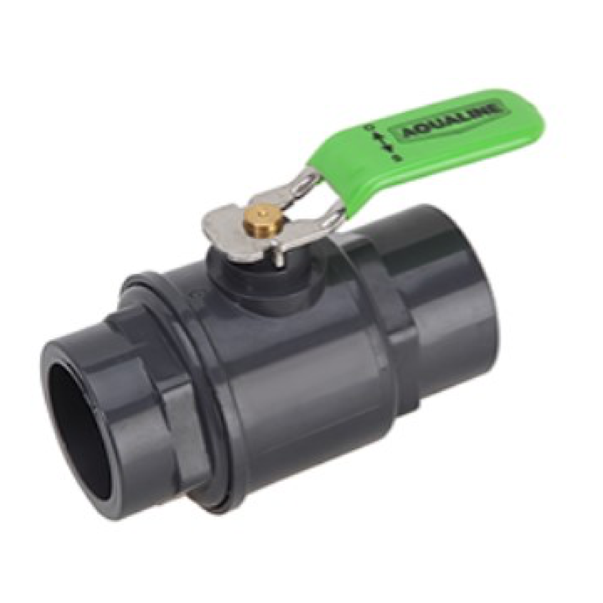 1 1/2" Grey Schedule 80 Ball Valve with Handle & Slip Ends