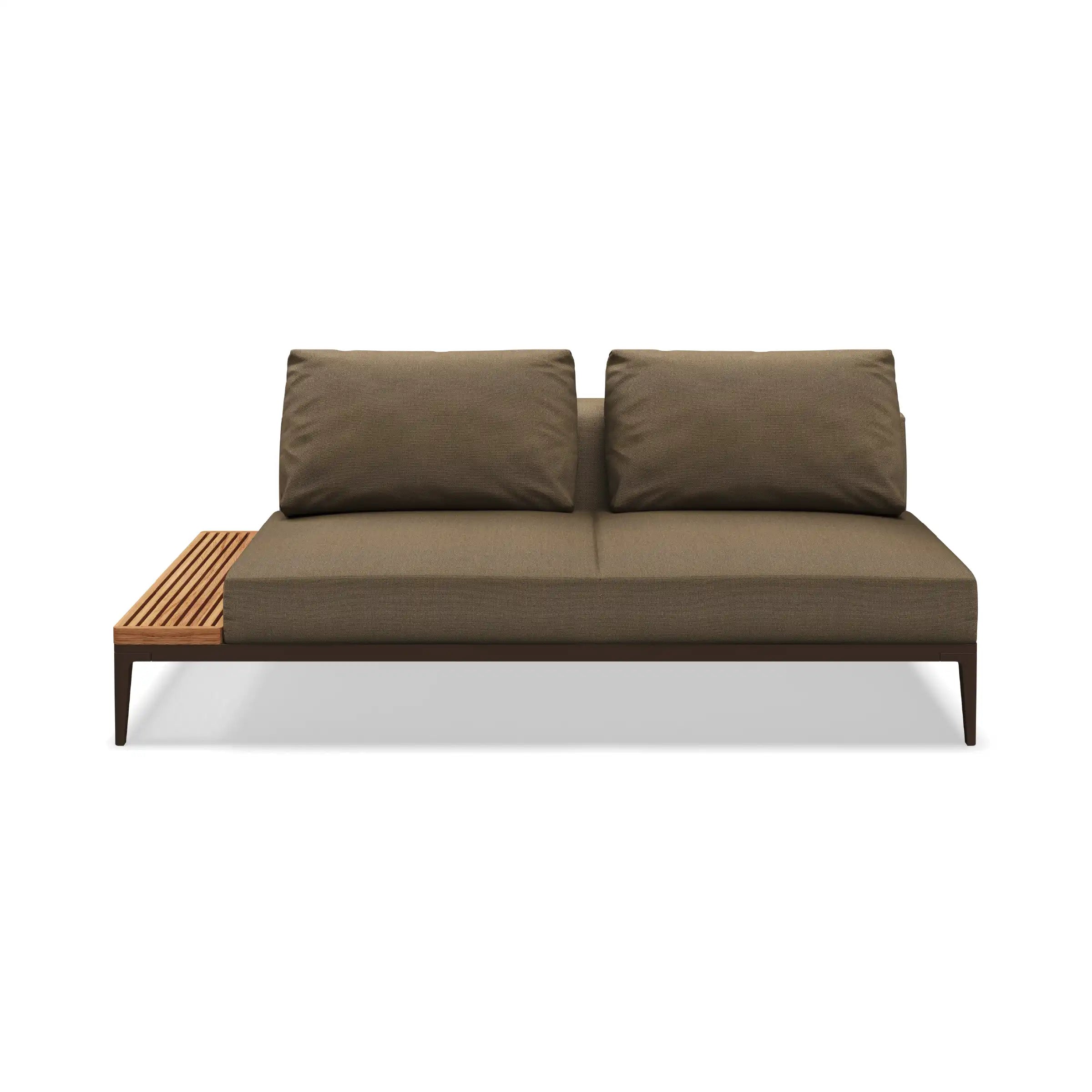 Grid End Table Unit Teak