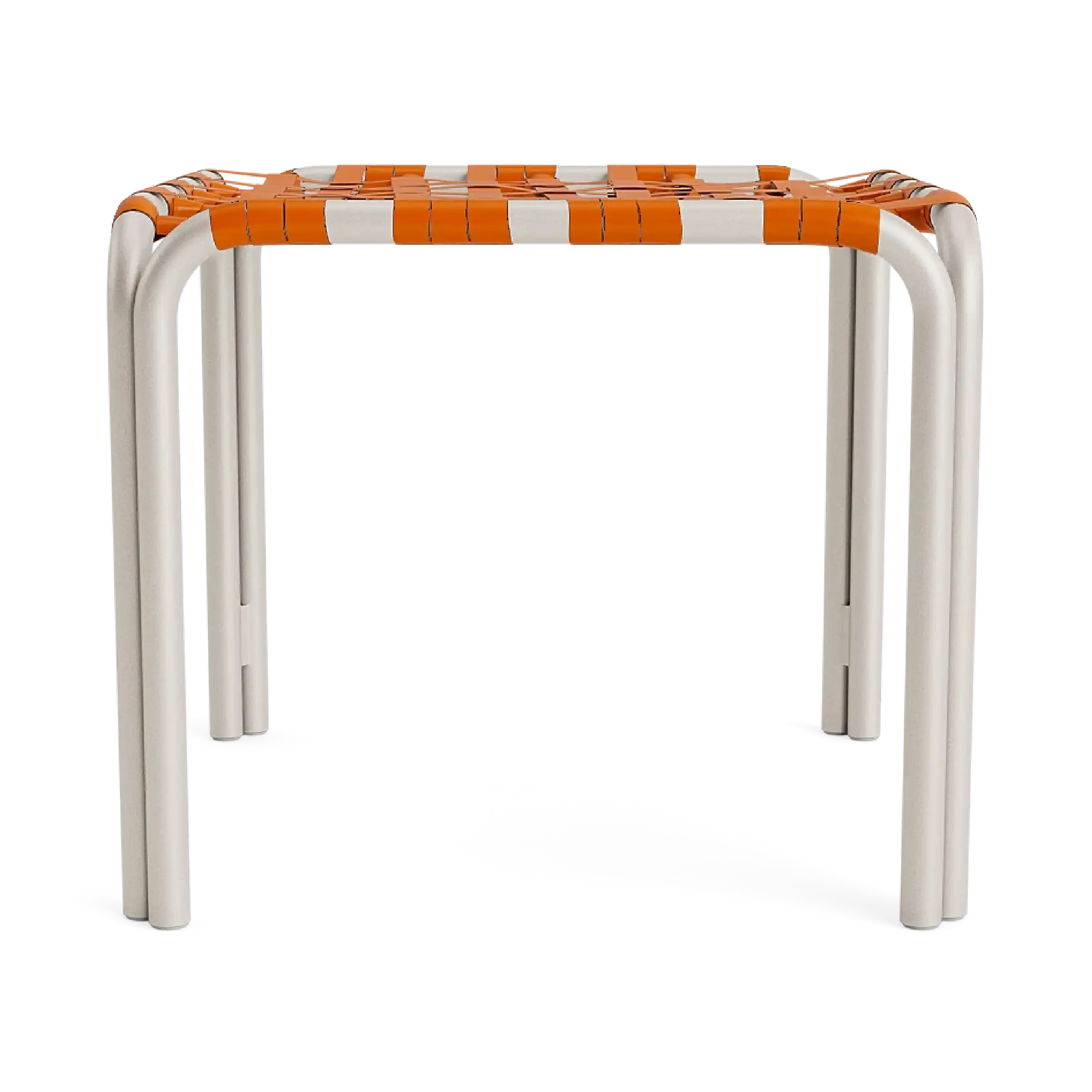 Kantan Aluminum Stacking Stool / Occasional Table, Vinyl Lace