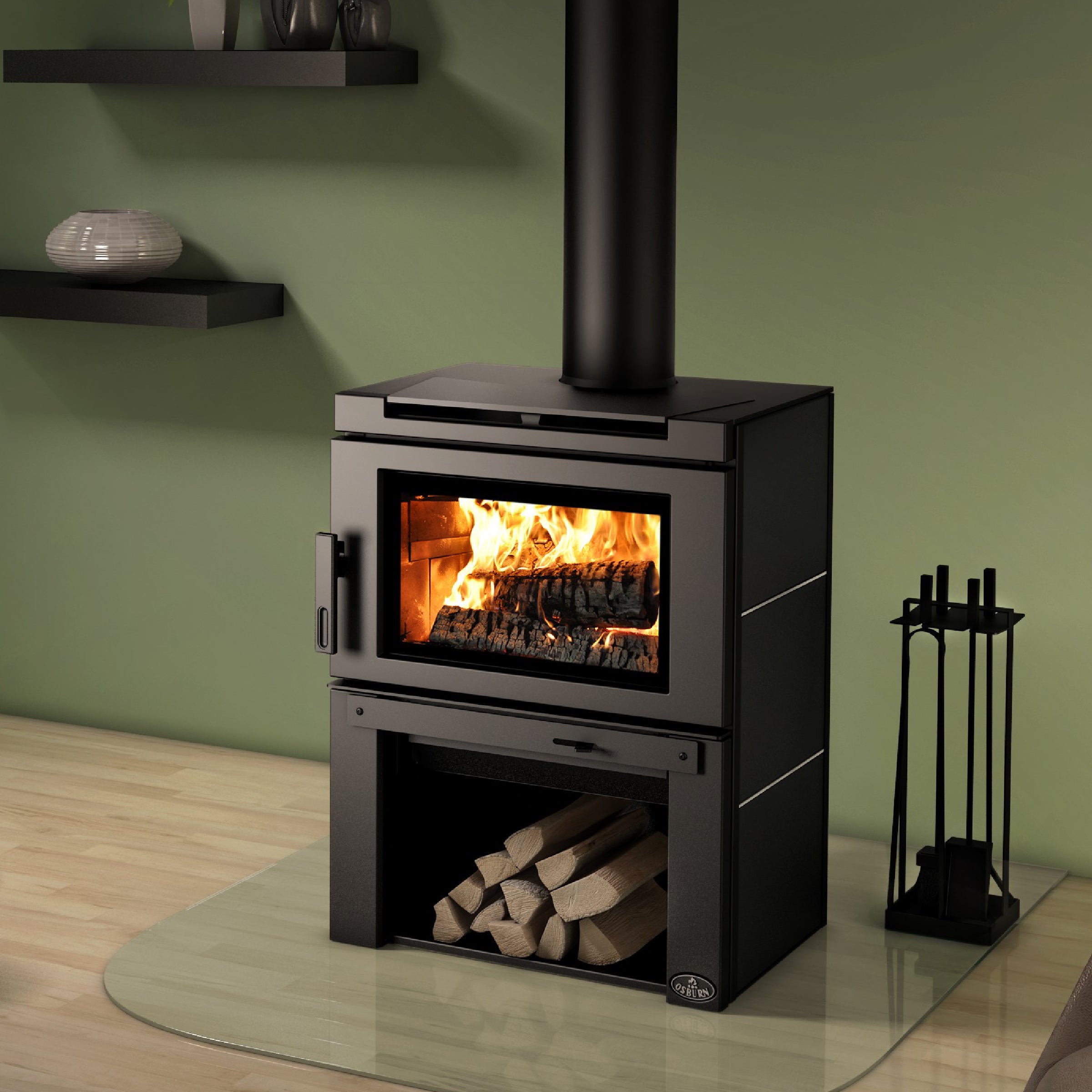 MATRIX WOOD STOVE WITH BLOWER