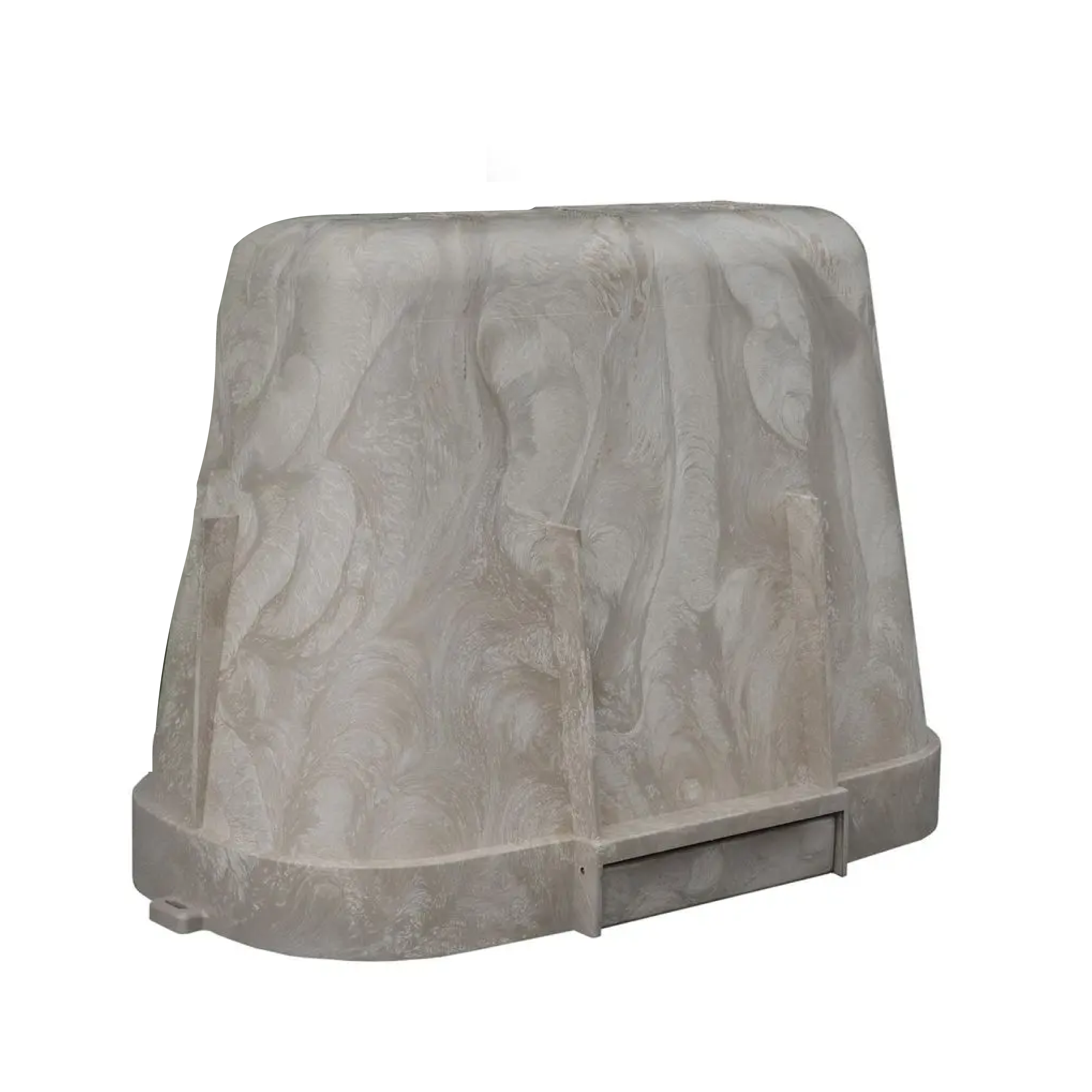 Beige translucent insulated poly enclosure with front access panel