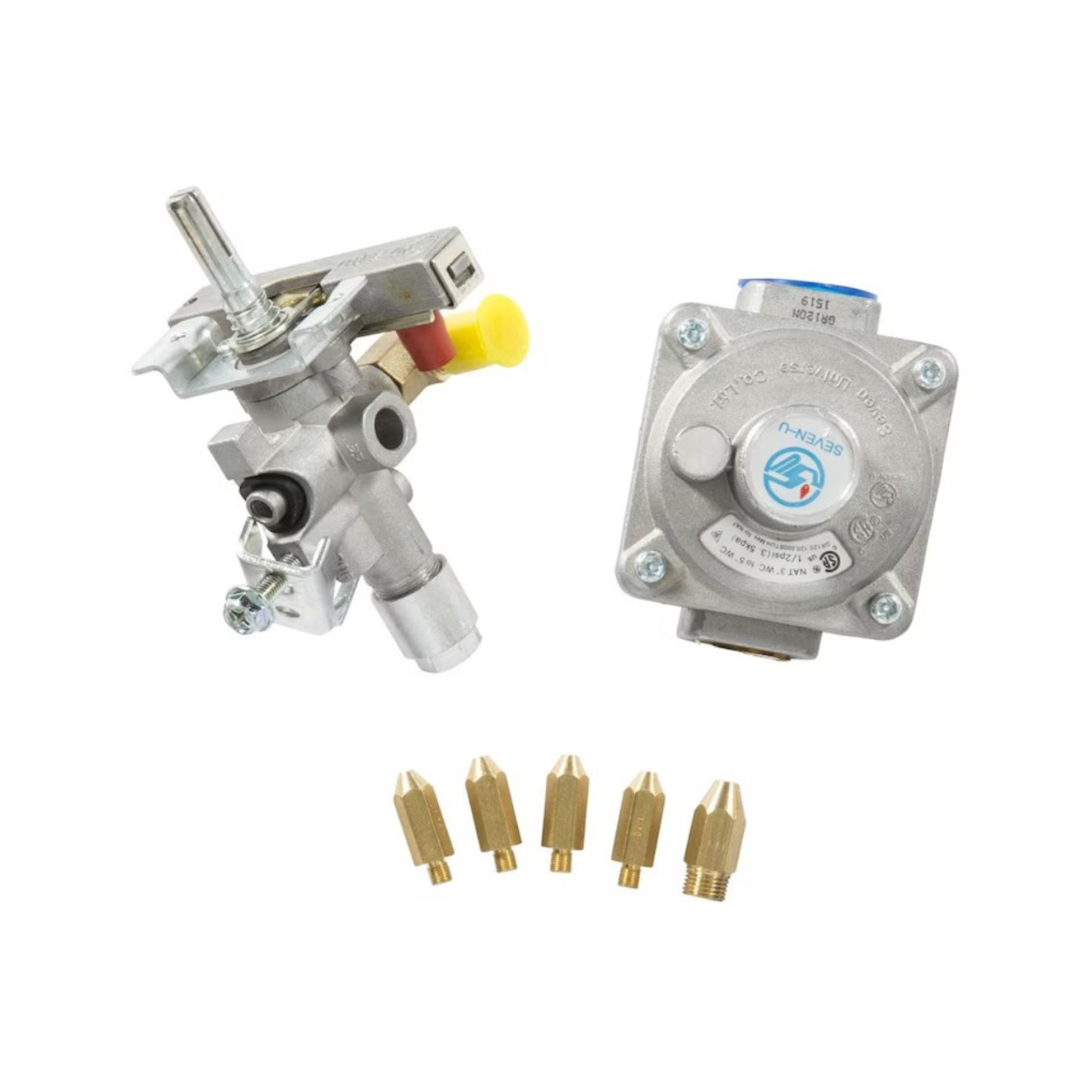 NG to LPG gas conversion kit with metal valve and brass nozzles