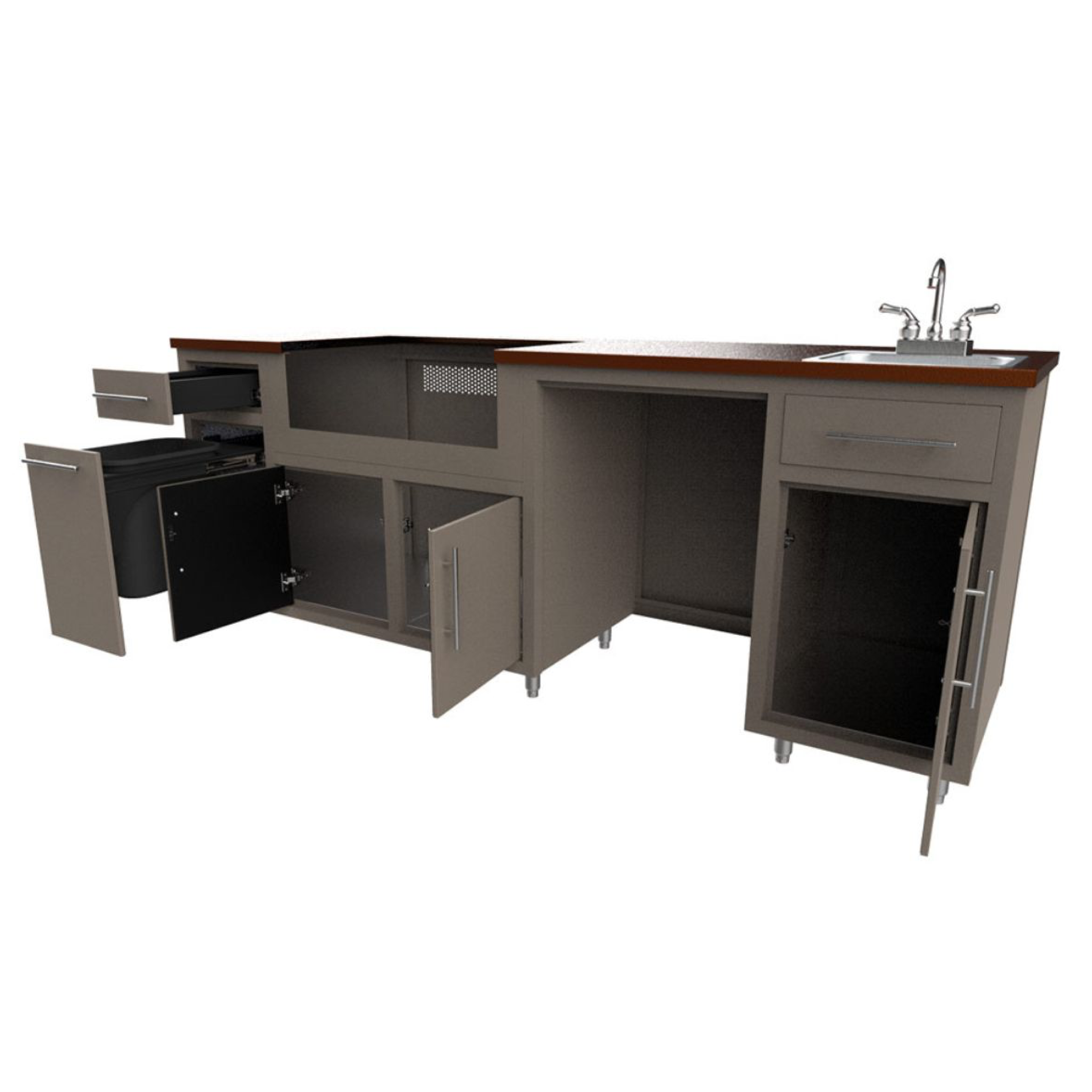 Coastal 93.125" WGRS Outdoor Kitchen