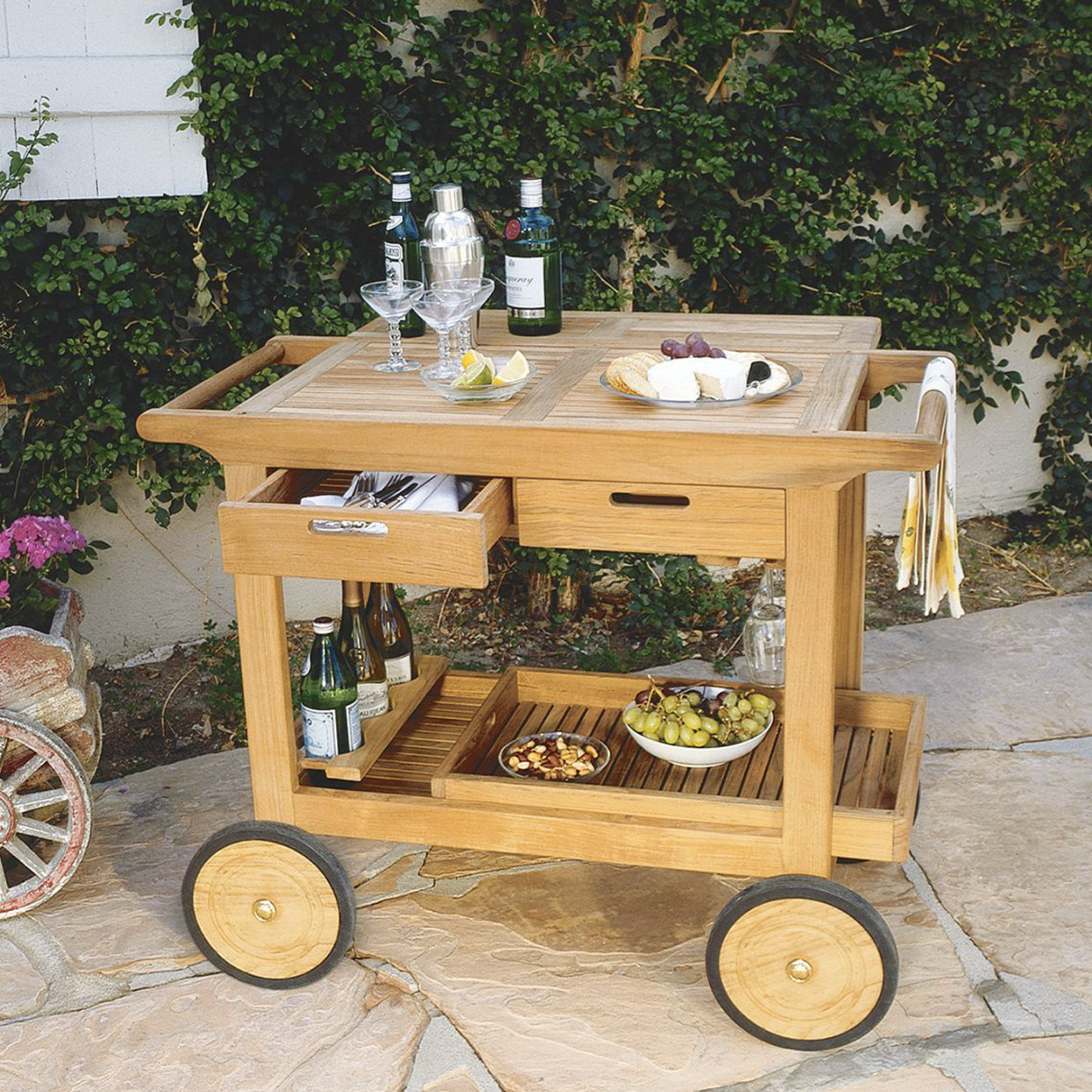 Teak Serving Cart