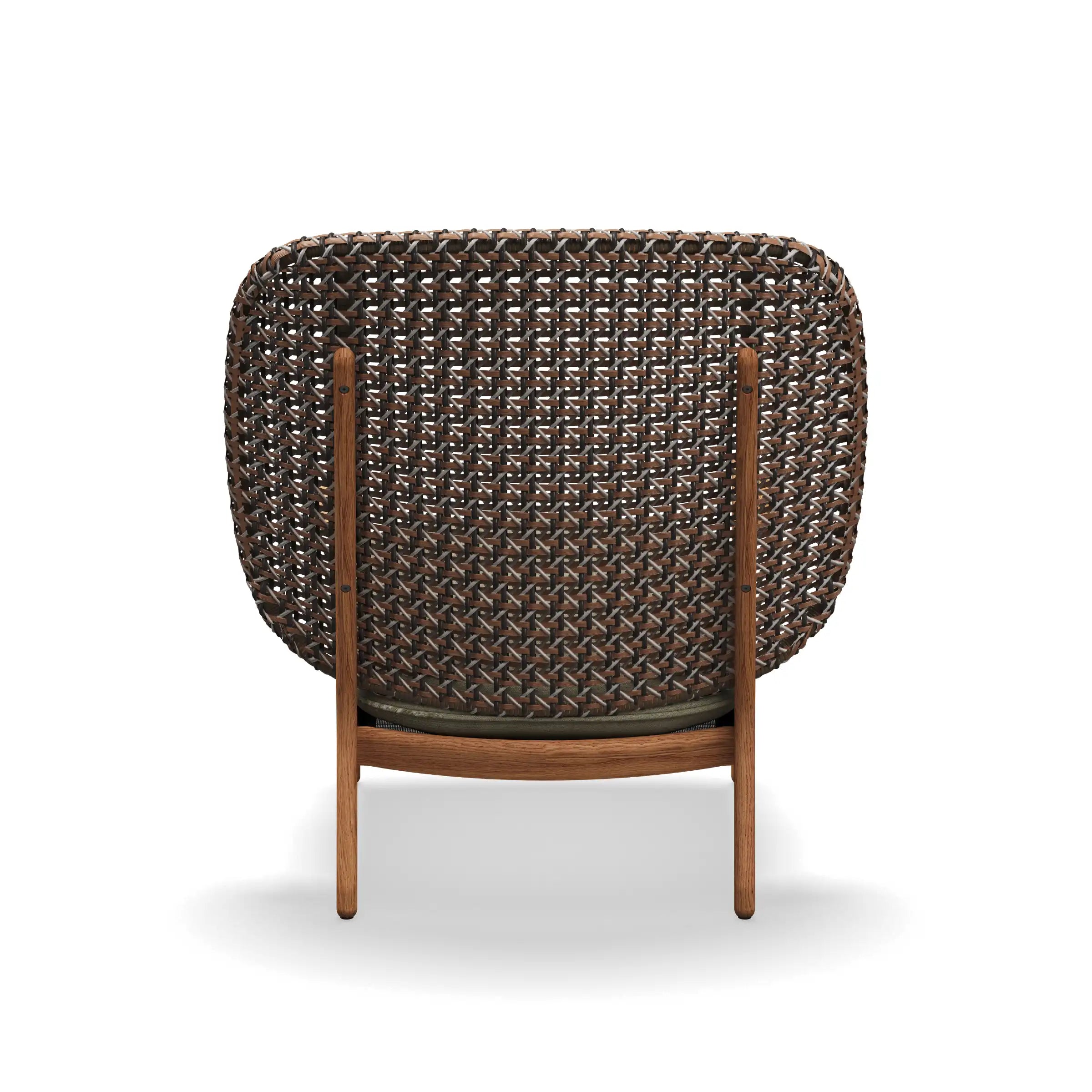 Kay High Back Lounge Chair with Brindle Wicker