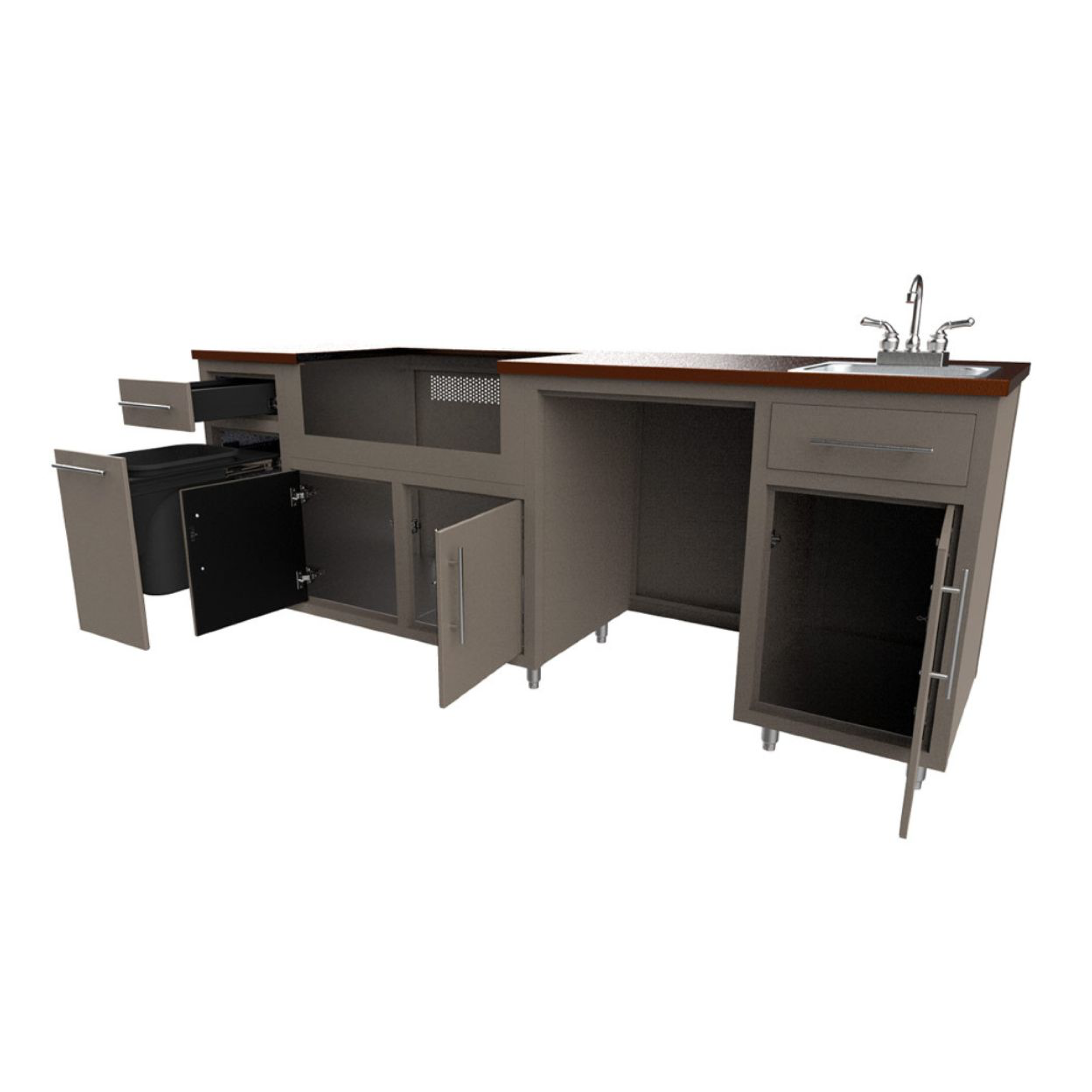 Coastal 90.125" WGRS Outdoor Kitchen