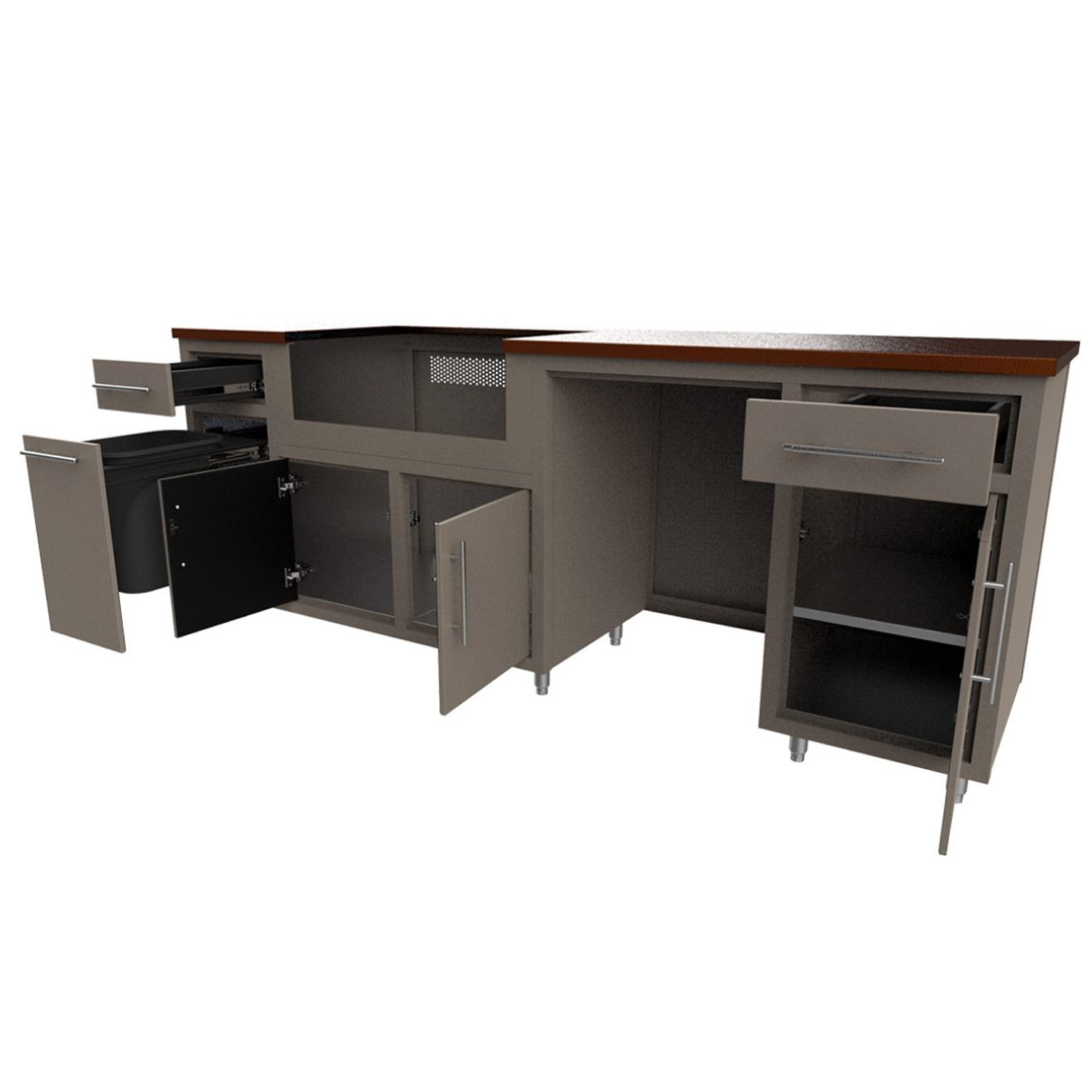 Coastal 90.125" WGRDD Outdoor Kitchen