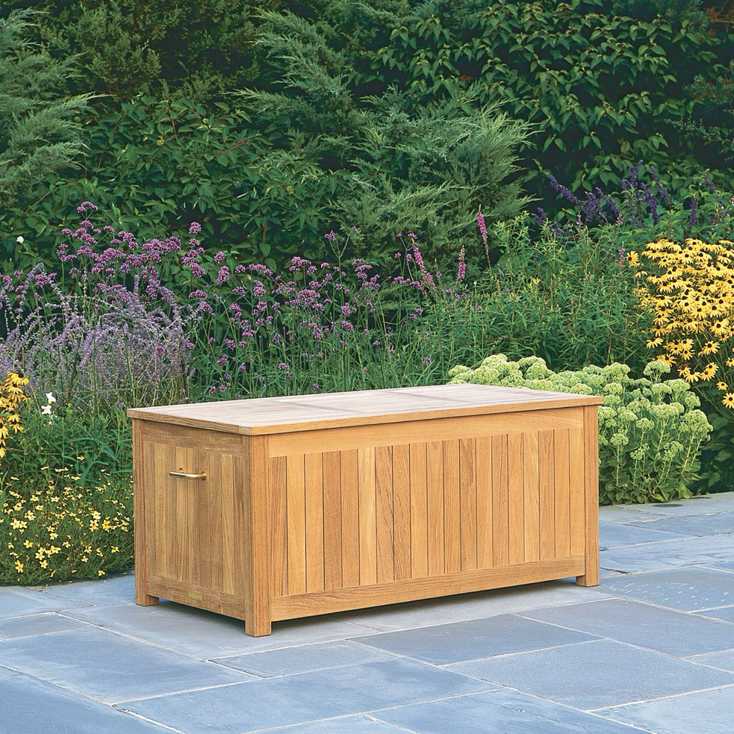 53" Teak Cushion Box