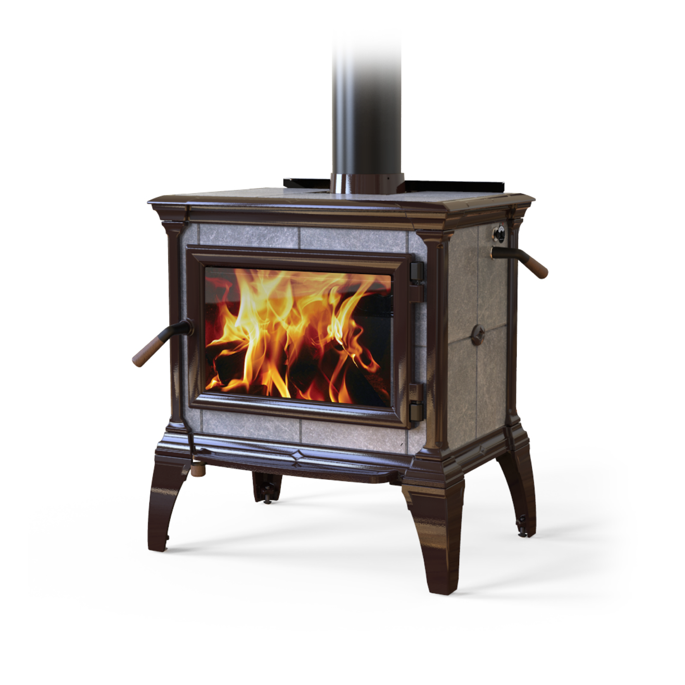 Heritage Brown Enamel Wood Stove