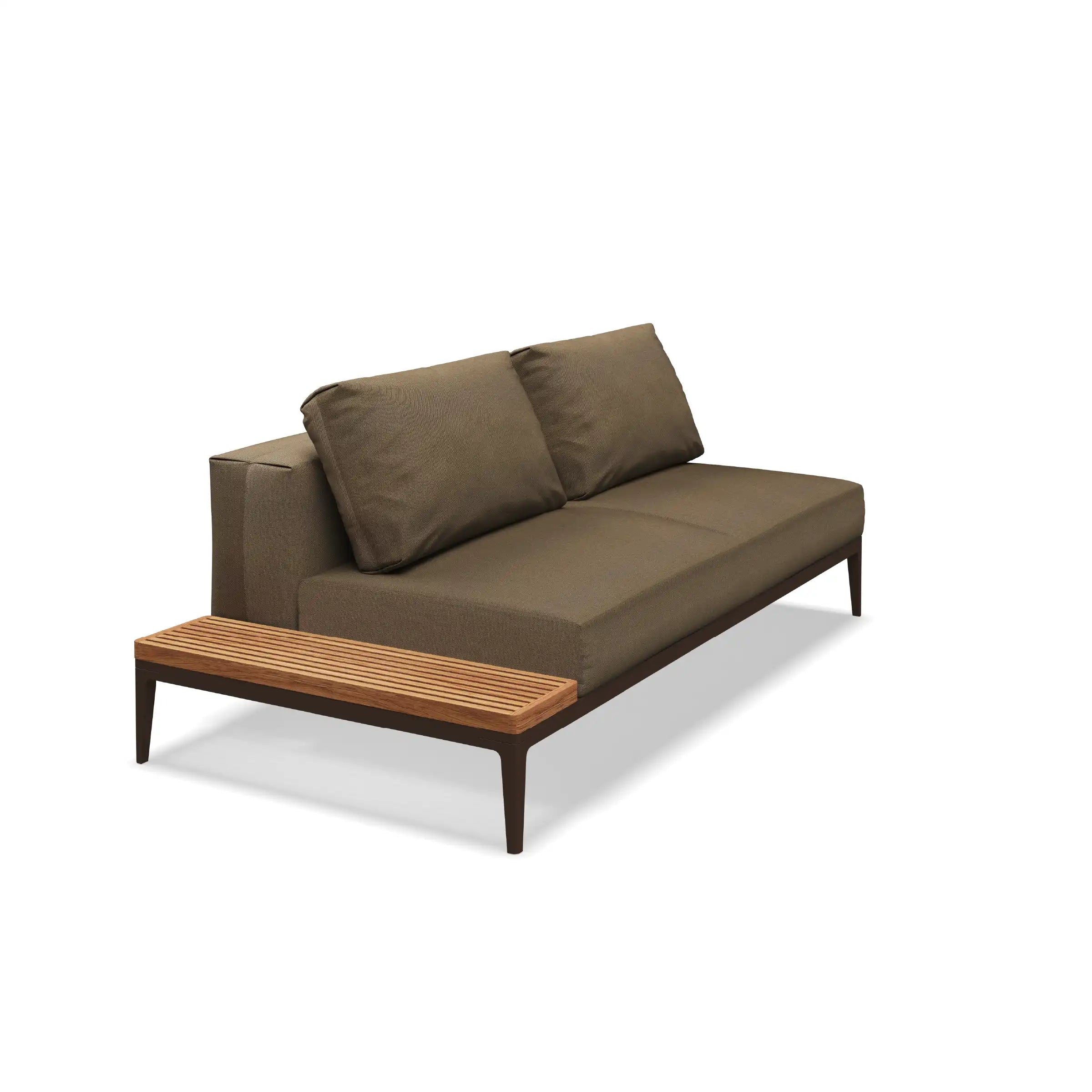 Grid End Table Unit Teak