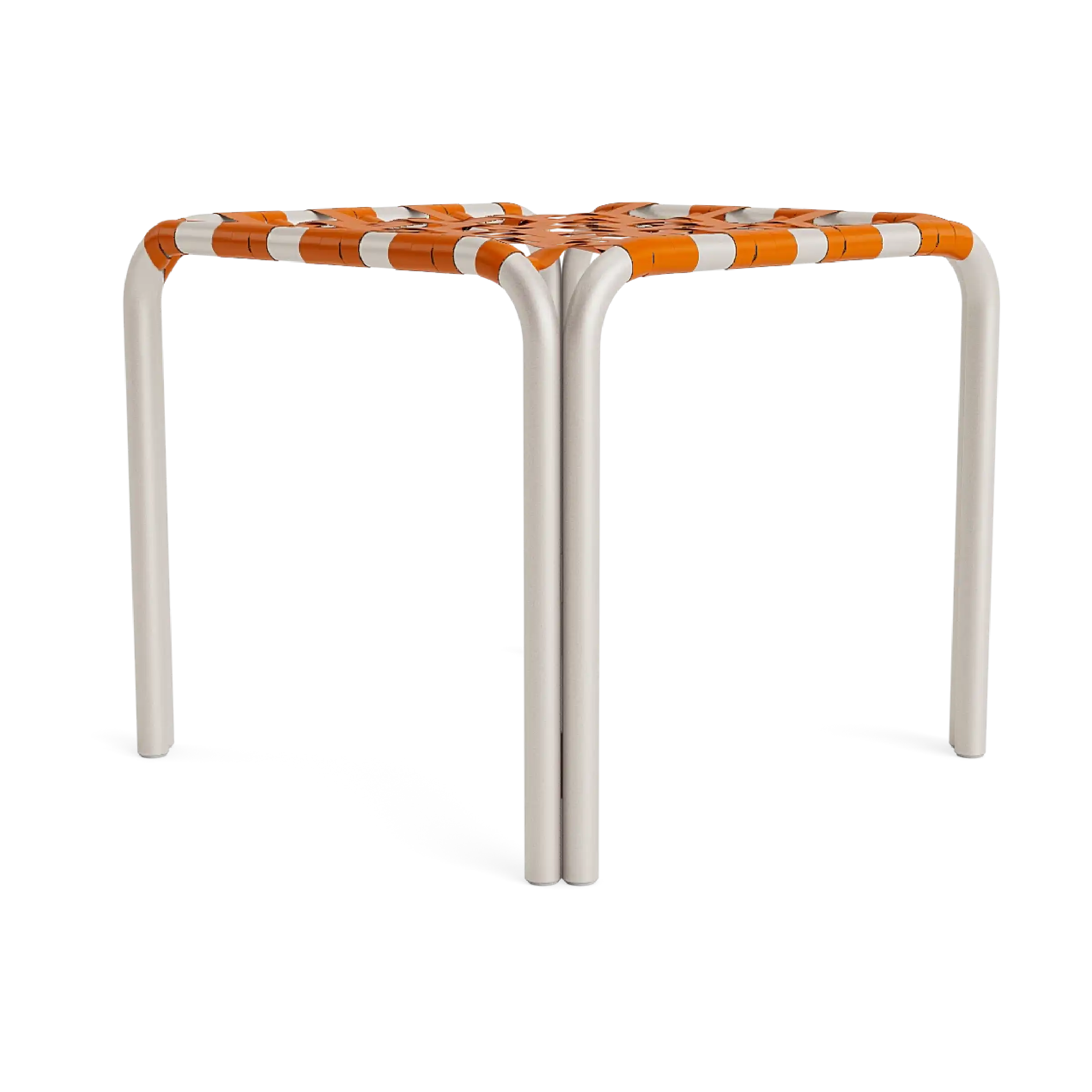 Kantan Aluminum Stacking Stool / Occasional Table, Vinyl Lace