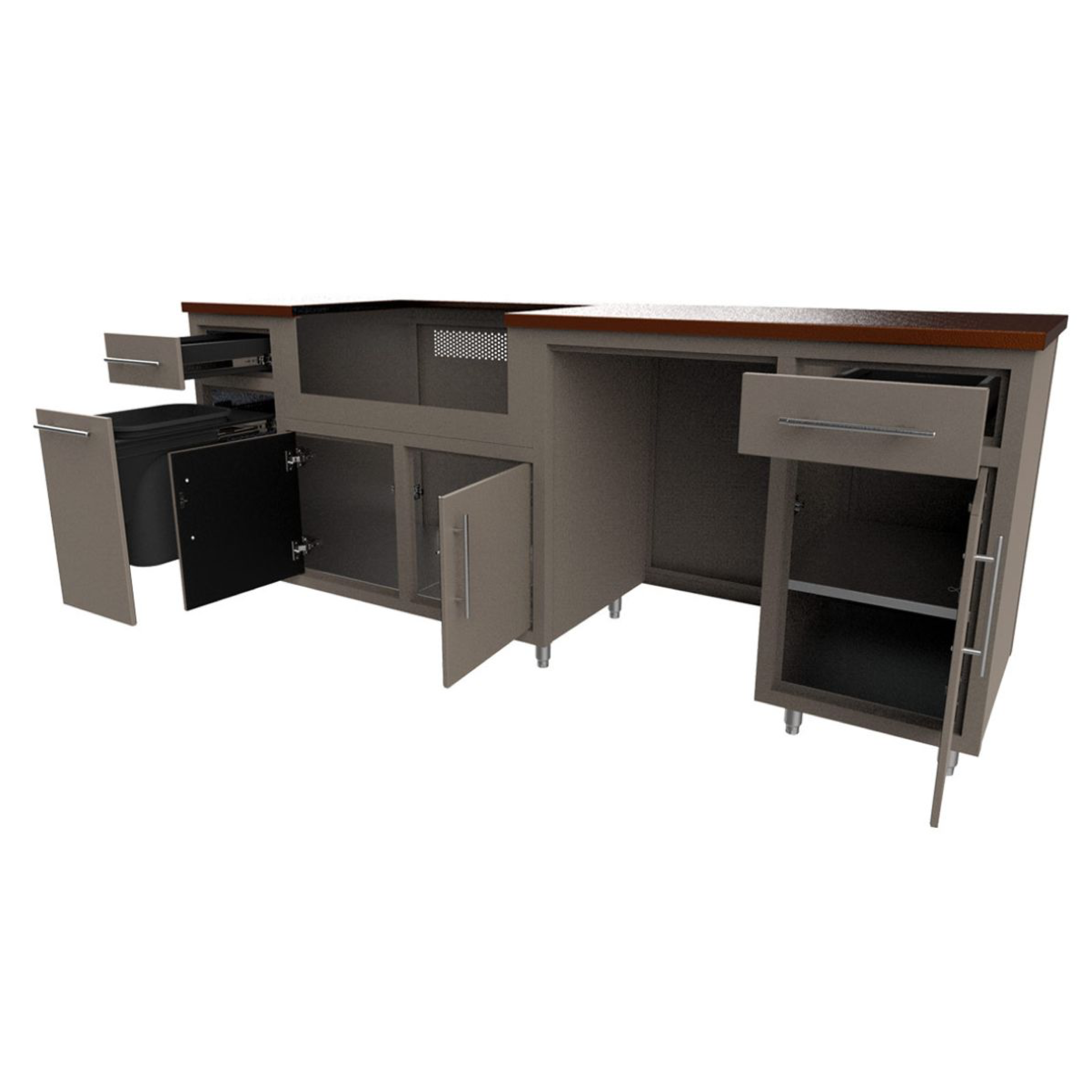 Coastal 93.125" WGRDD Outdoor Kitchen