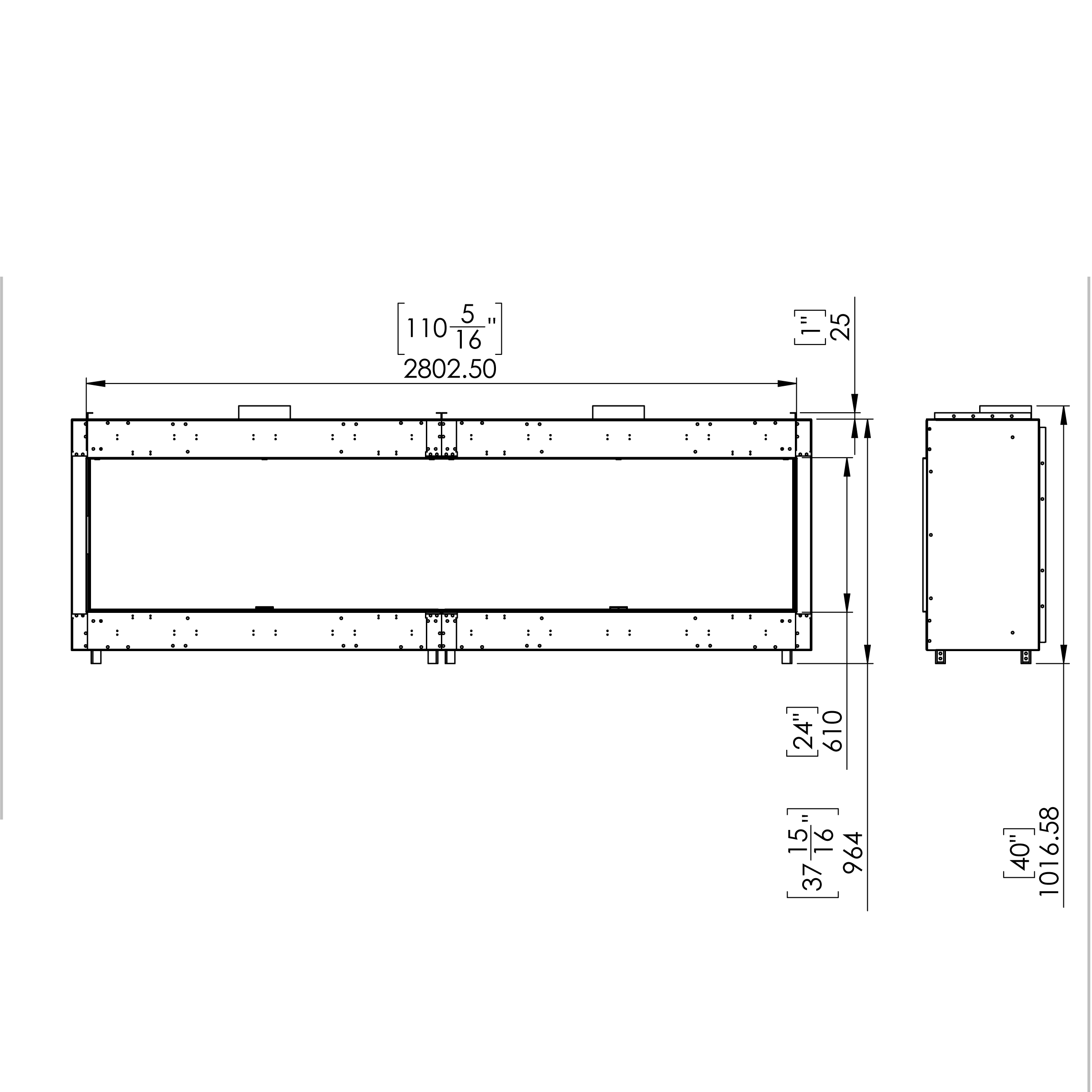Flare Front Facing 120" x 24" Gas Fireplace