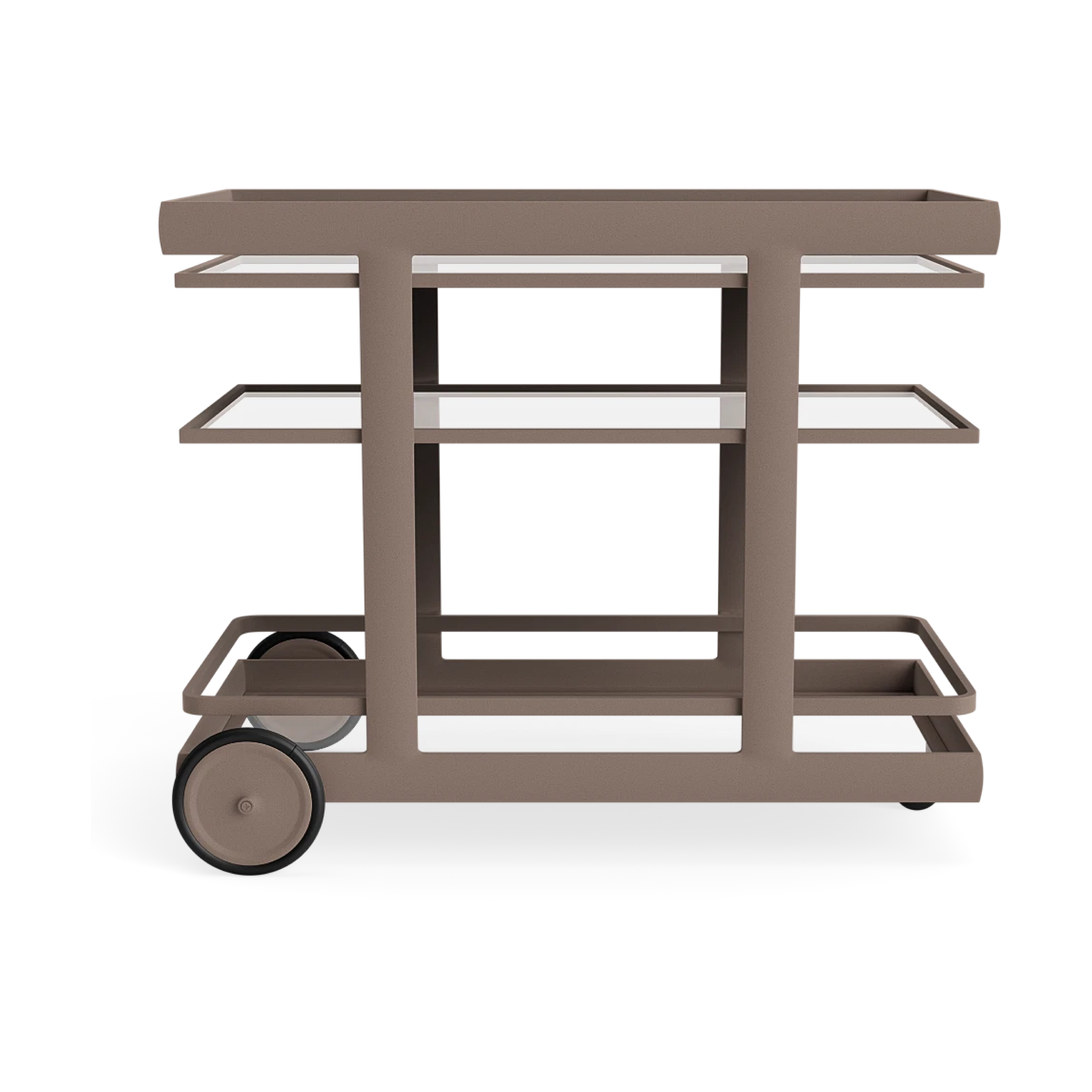 Parkway Serving Cart with Glass Top