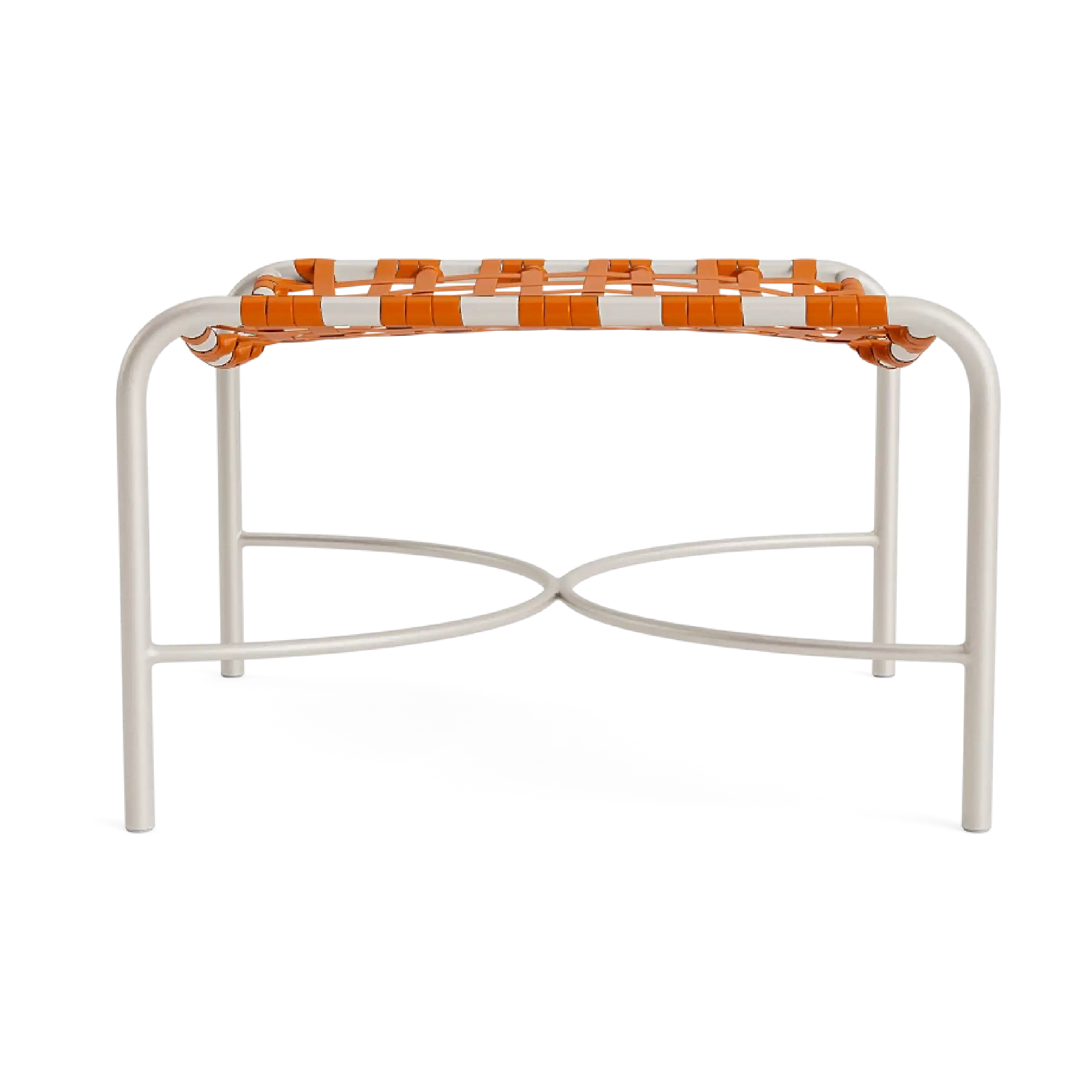 Kantan Aluminum Vinyl Ottoman