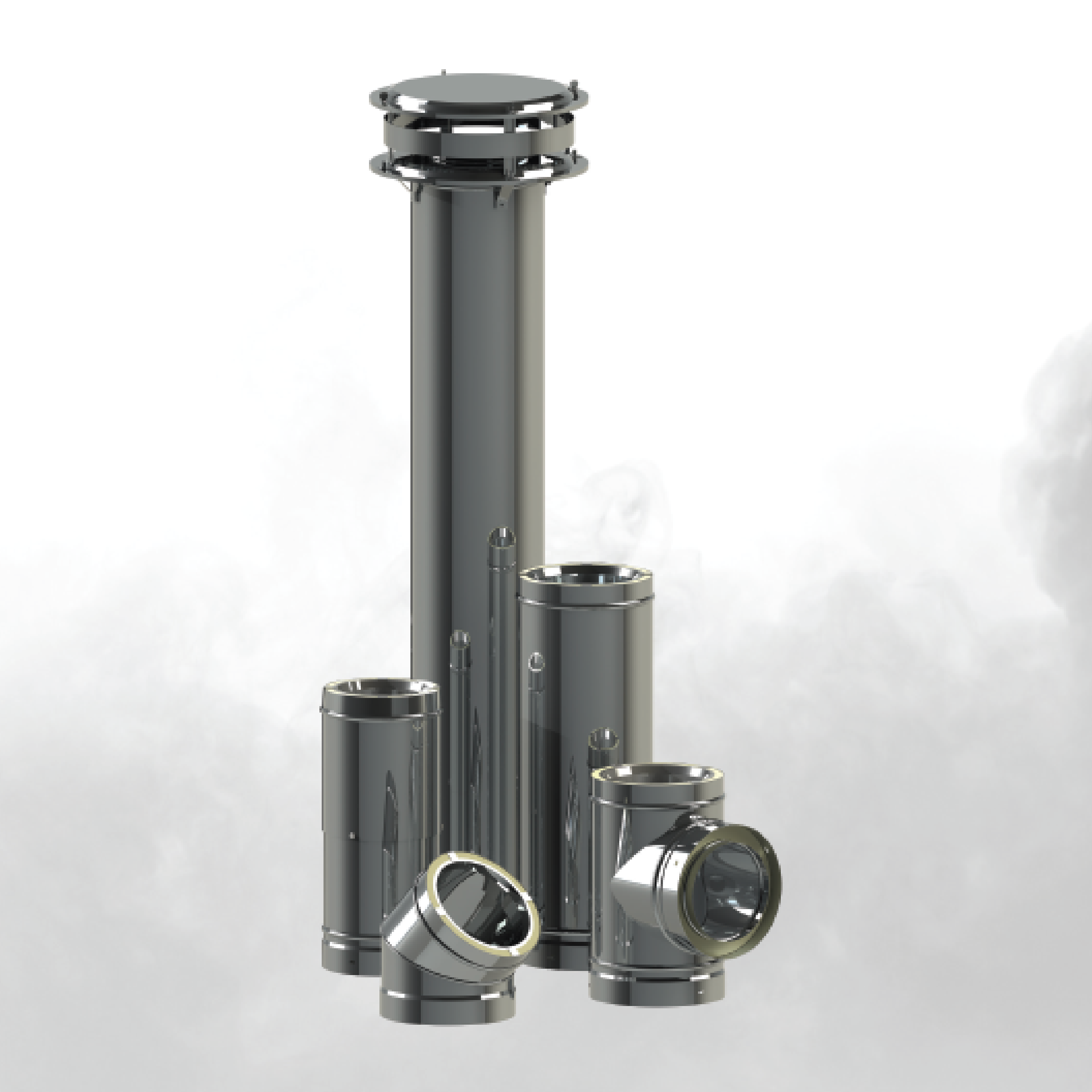 Excel Insulated Class A (Triple-Wall) All-Fuel Chimney Lengths