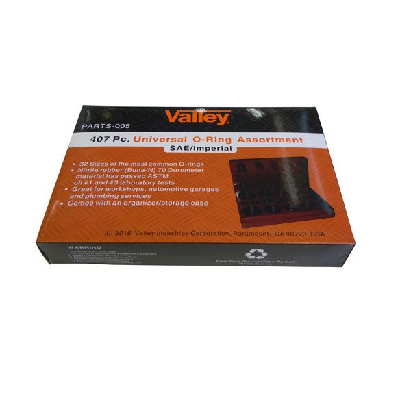 407 PC. UNIVERSAL O-RING ASSORTMENT (SAE)