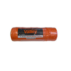 1/4LB. NYLON SEINE TWINE, SAFETY ORANGE, #18/250 FT.