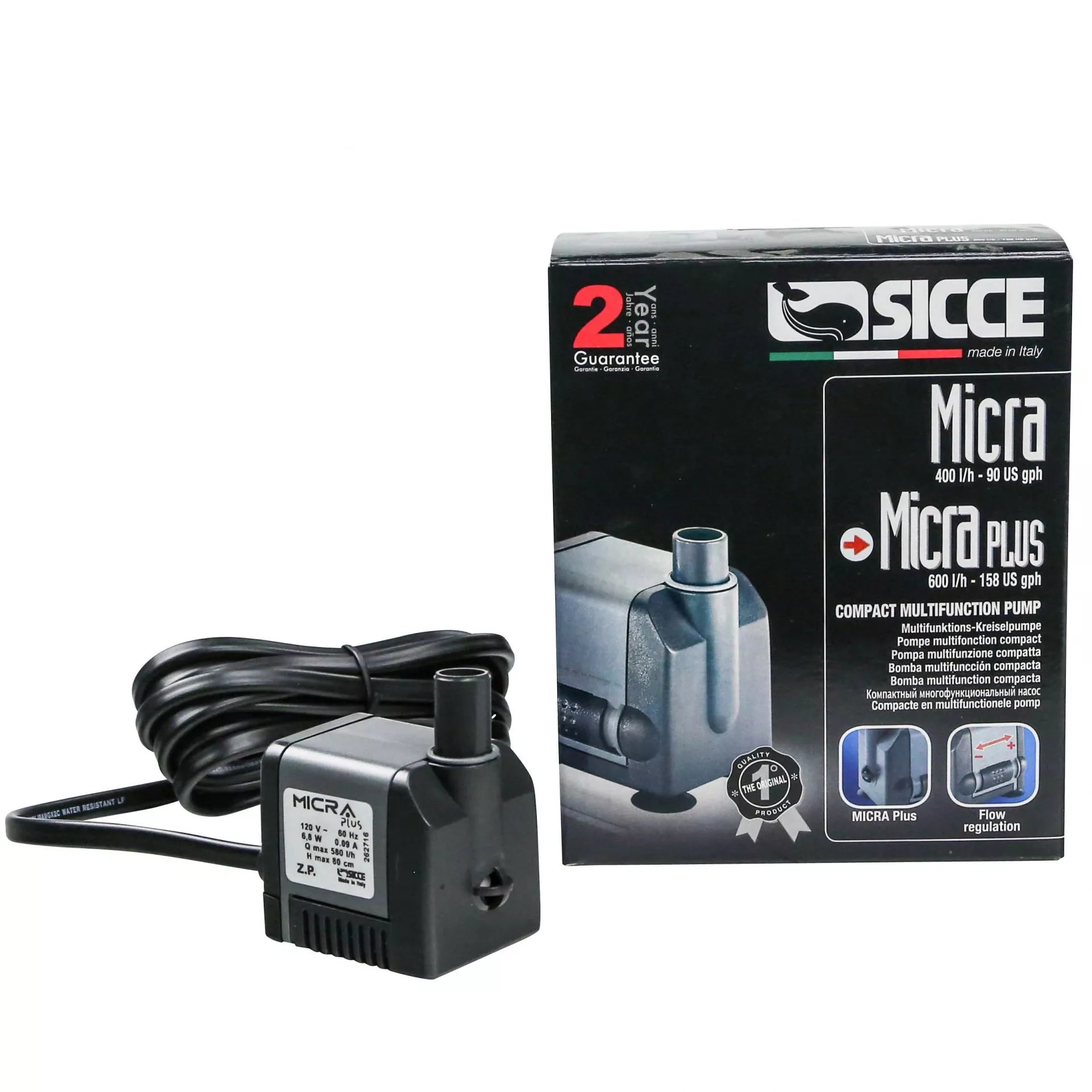 Sicce Micra Plus Pump 158gph 2.8 Ft. Head