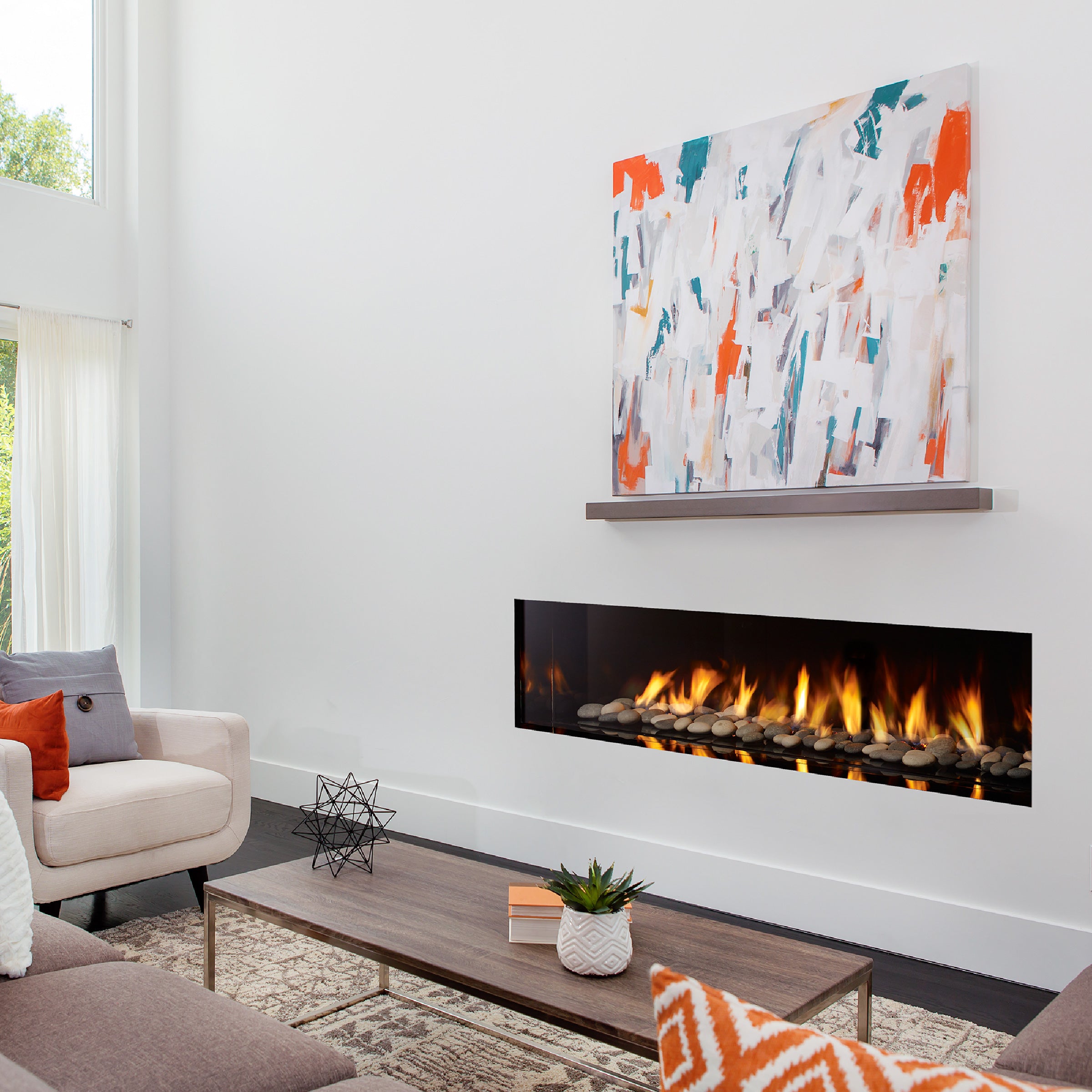 New York View Single Sided Fireplace