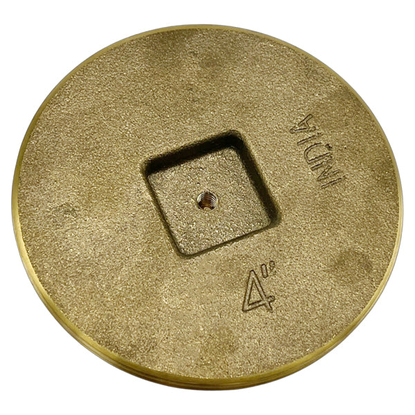 4" BRASS CLEANOUT PLUG COUNTERSUNK HEAD