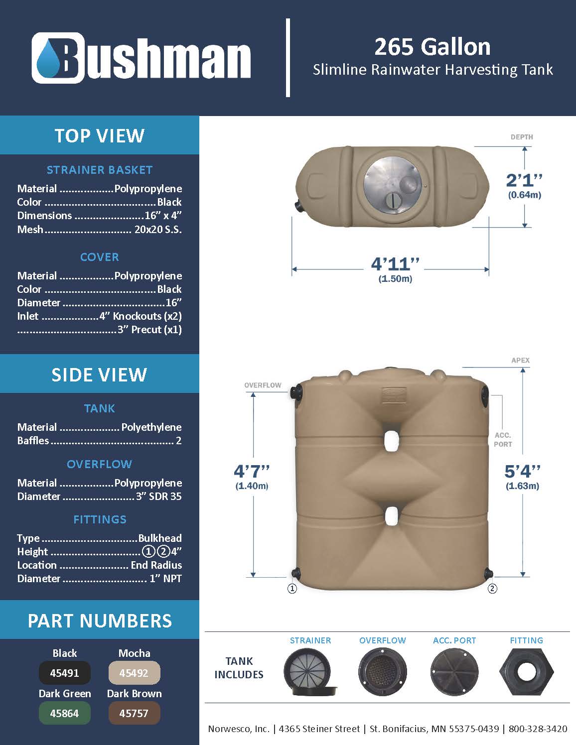 Bushman 265G Slimline - Mocha