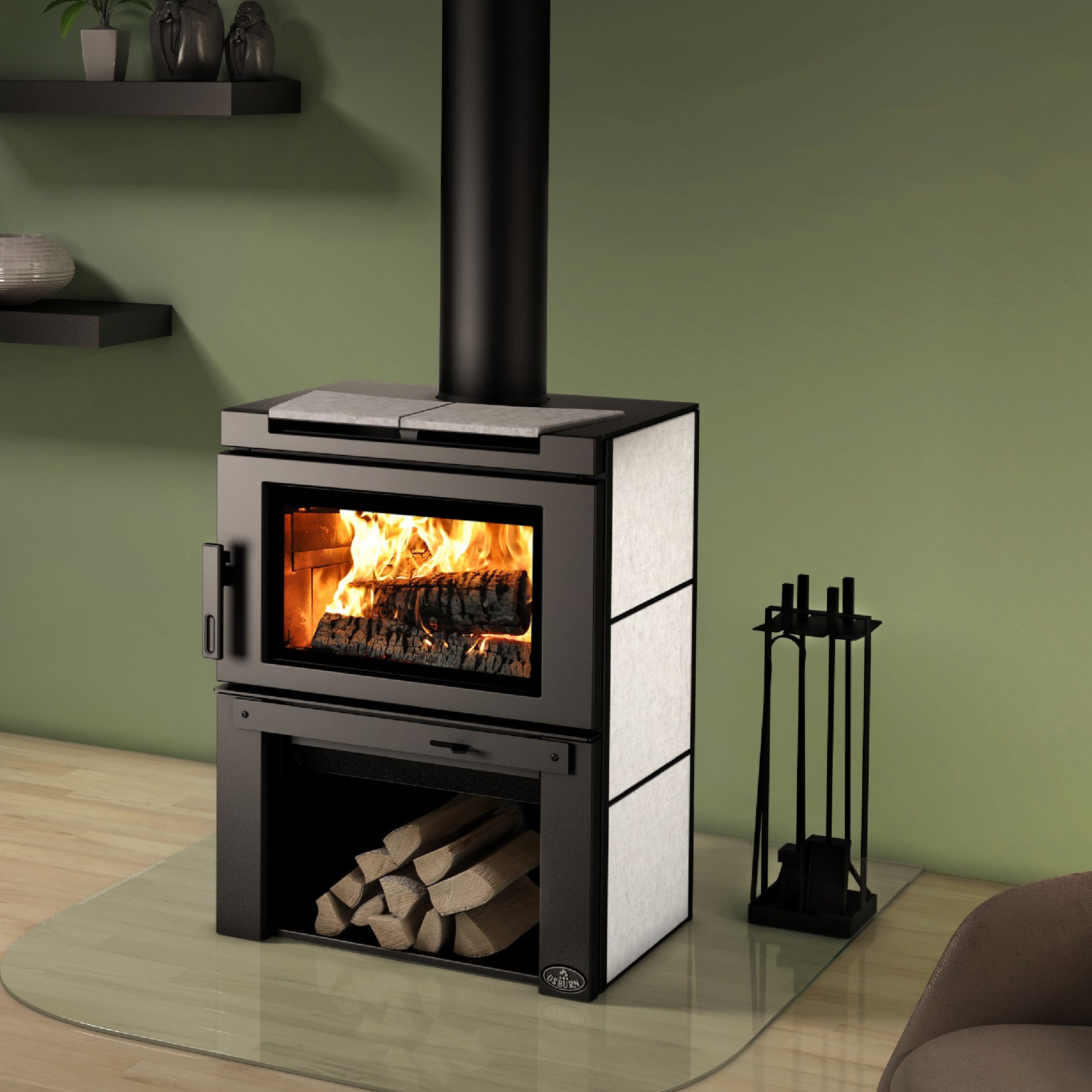 MATRIX WOOD STOVE WITH BLOWER