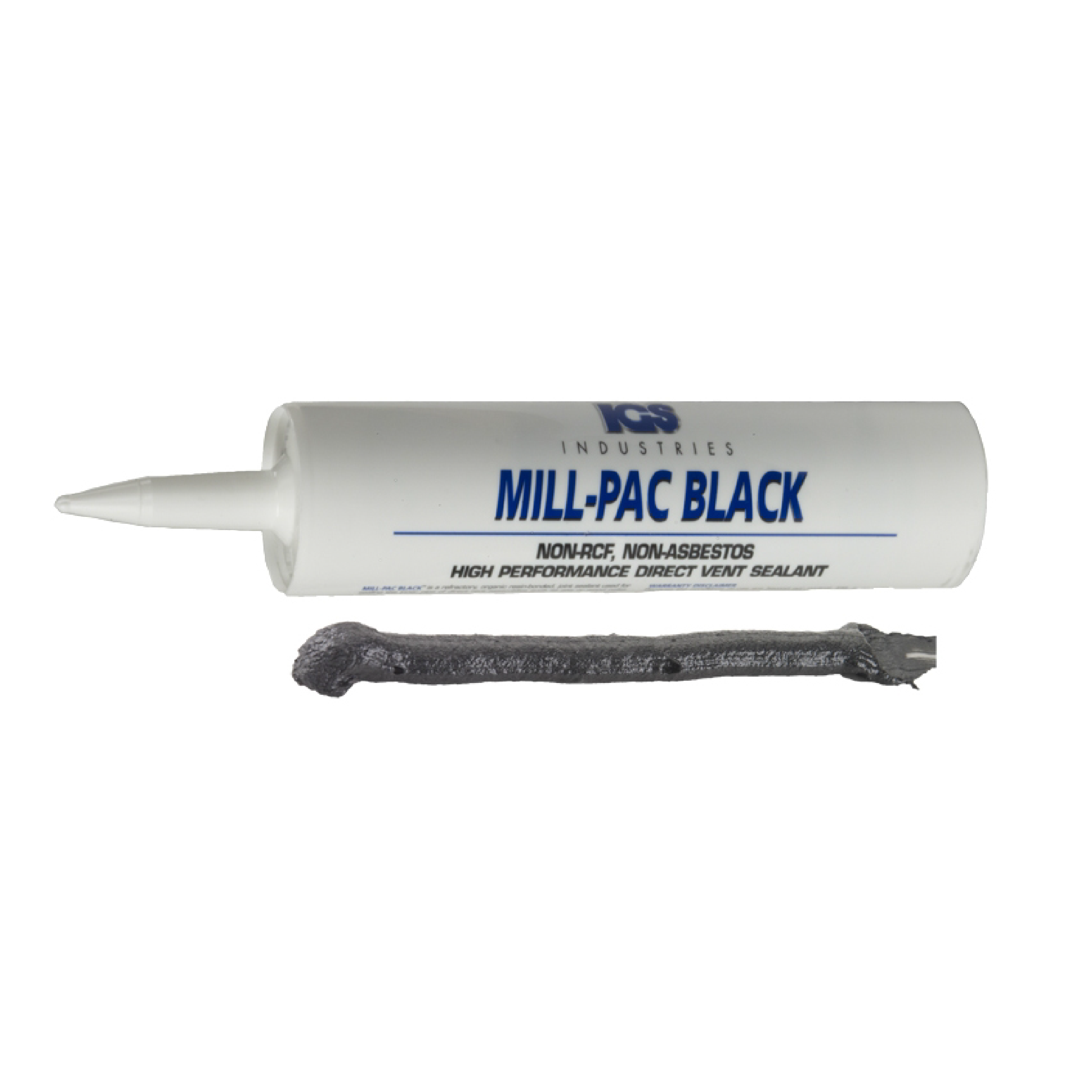 Mill-Pac Black high-temperature sealant tube with black bead