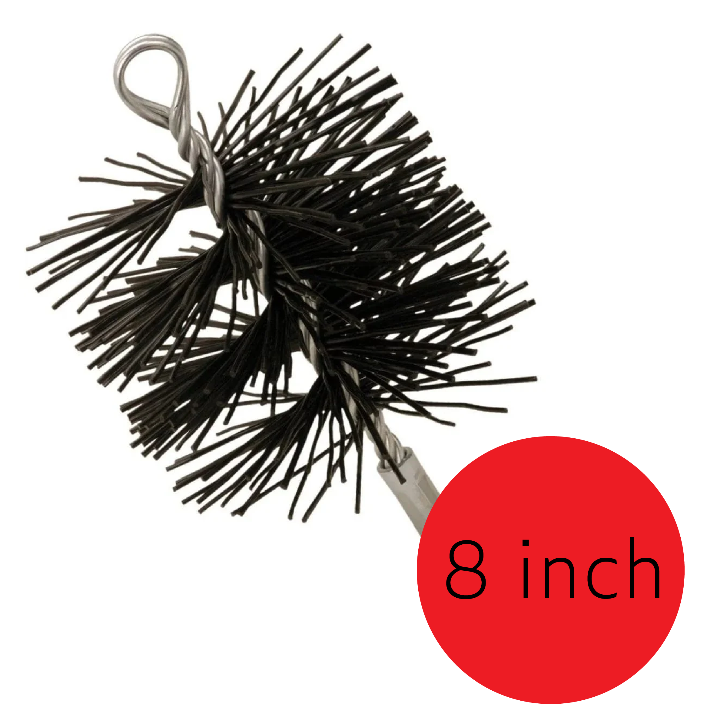 Chimney Brush 8" Round, Poly - 1/4"