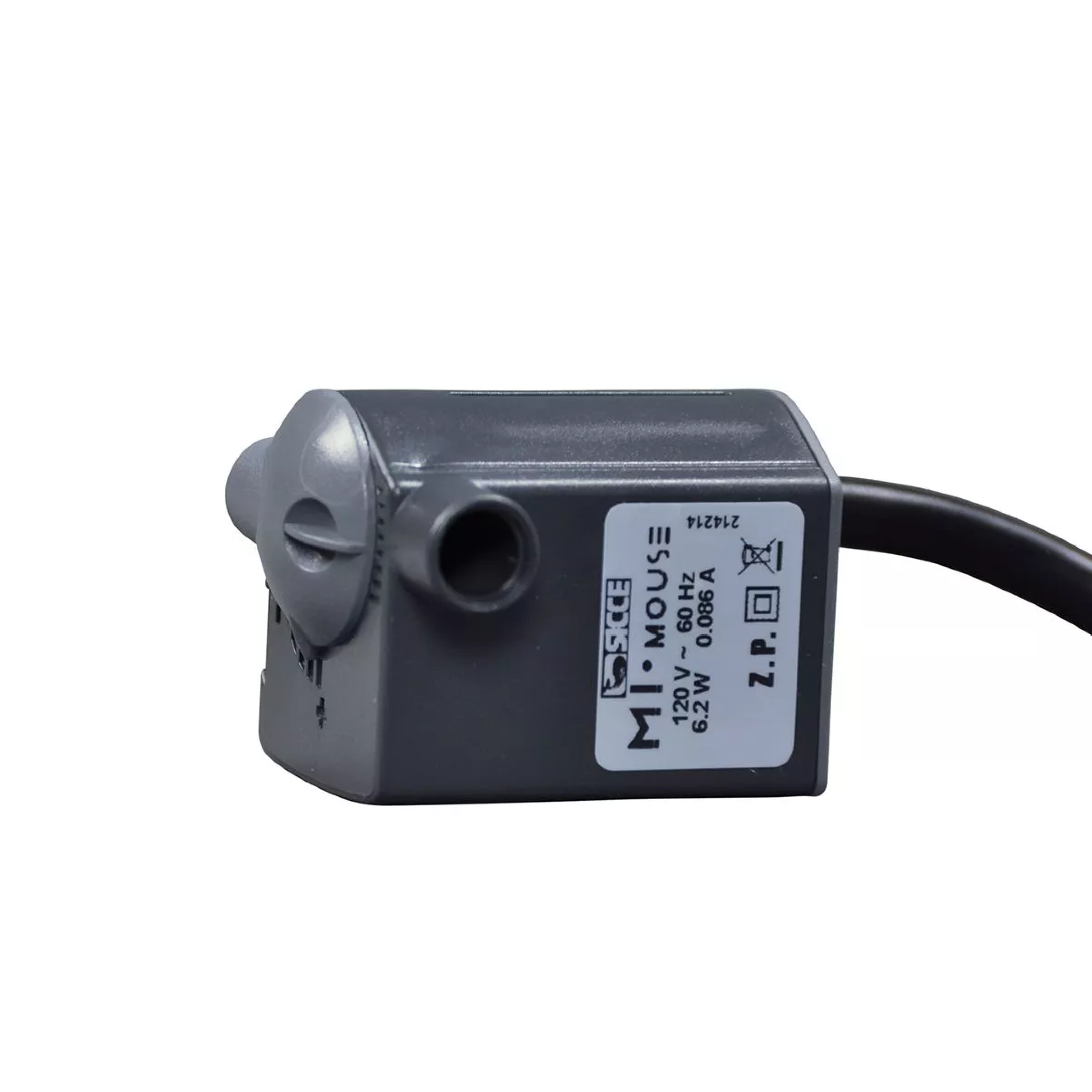 MI MOUSE pump body with flow and voltage label
