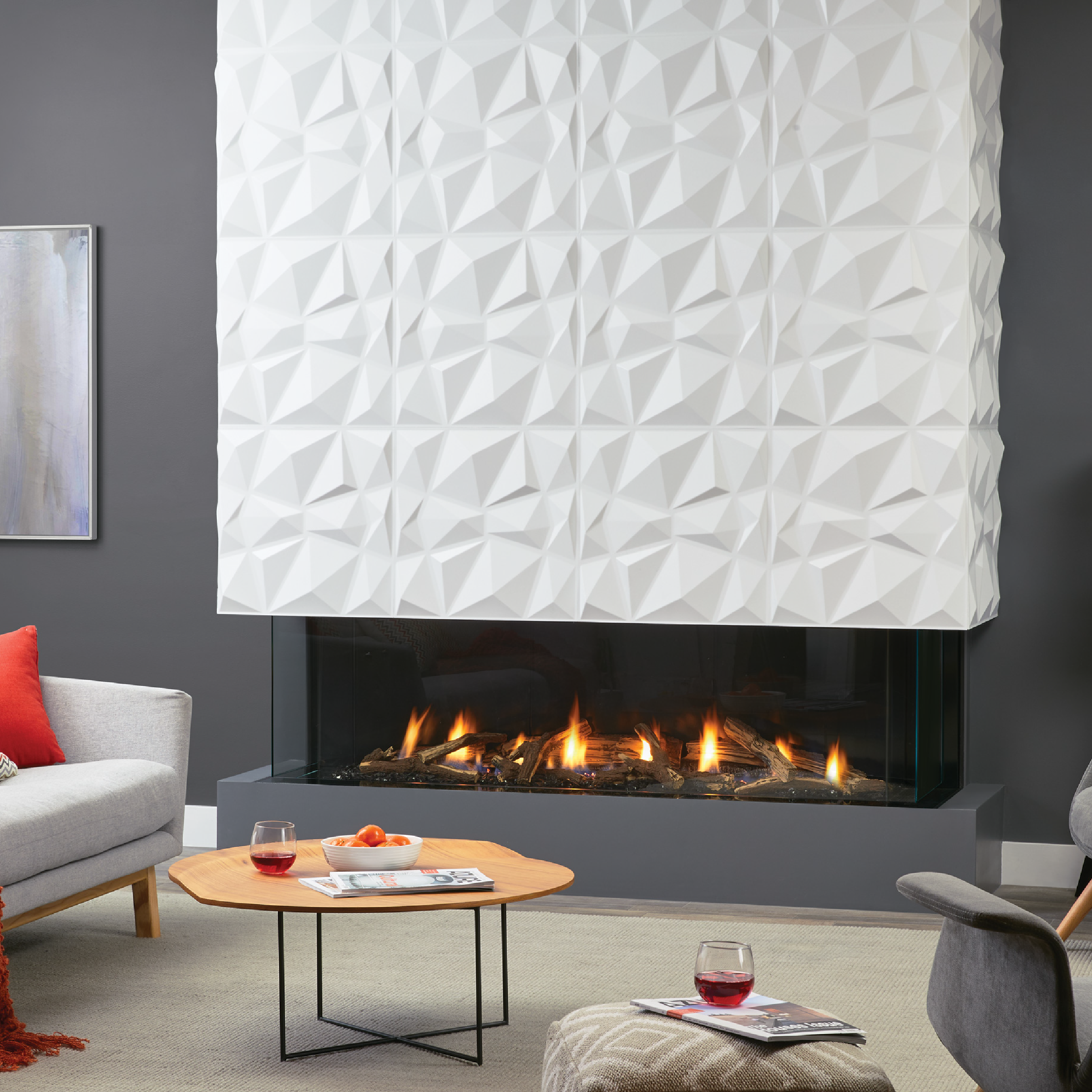 San Francisco Bay 3-Sided Fireplace