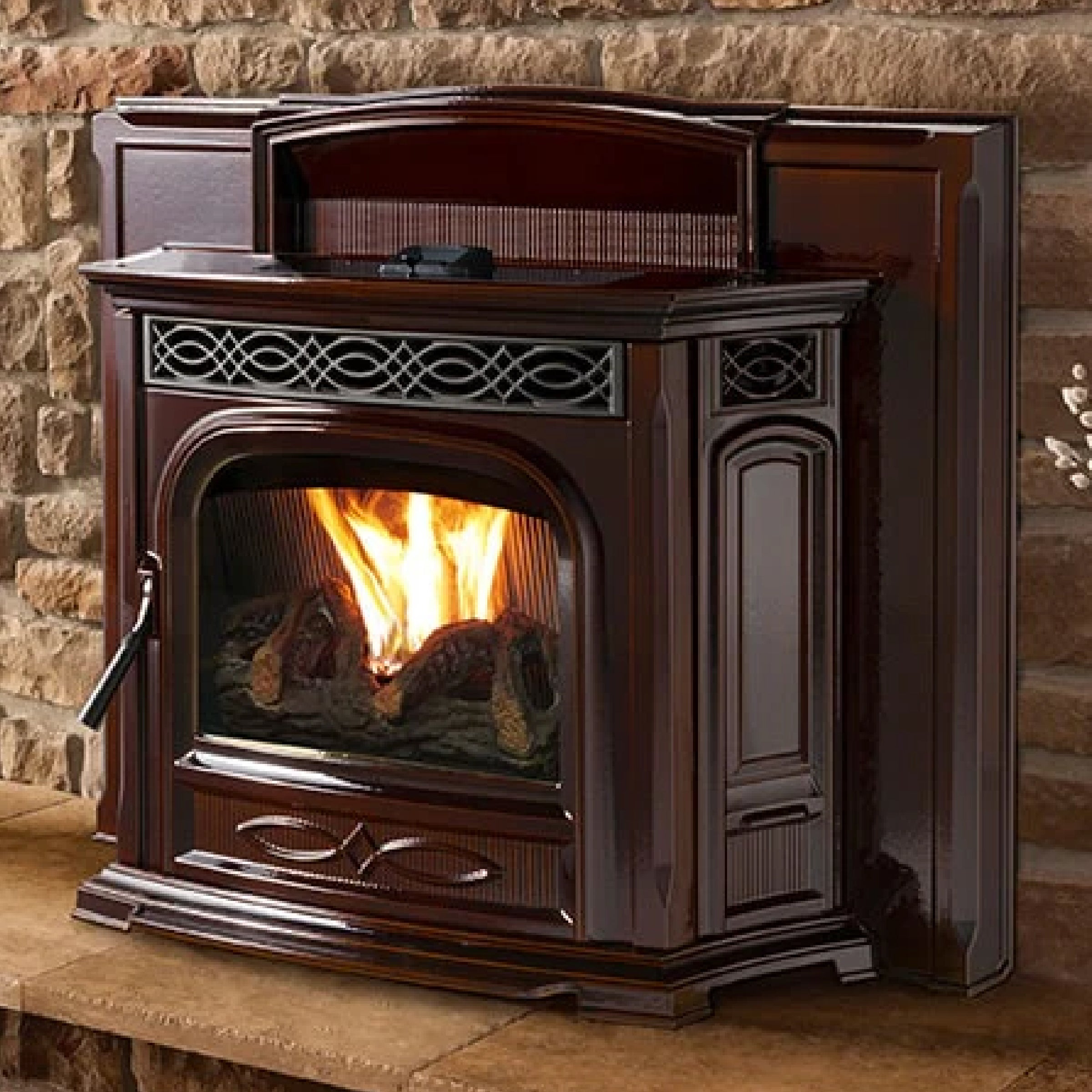 Accentra52i-TC Pellet Insert - 20" - Porcelain Majolica Brown