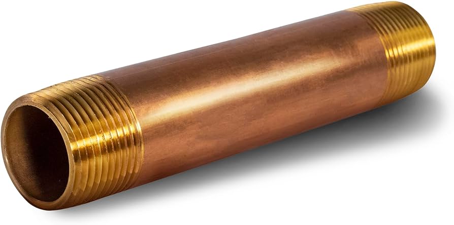 1-1/4" x 18" brass pipe nipple
