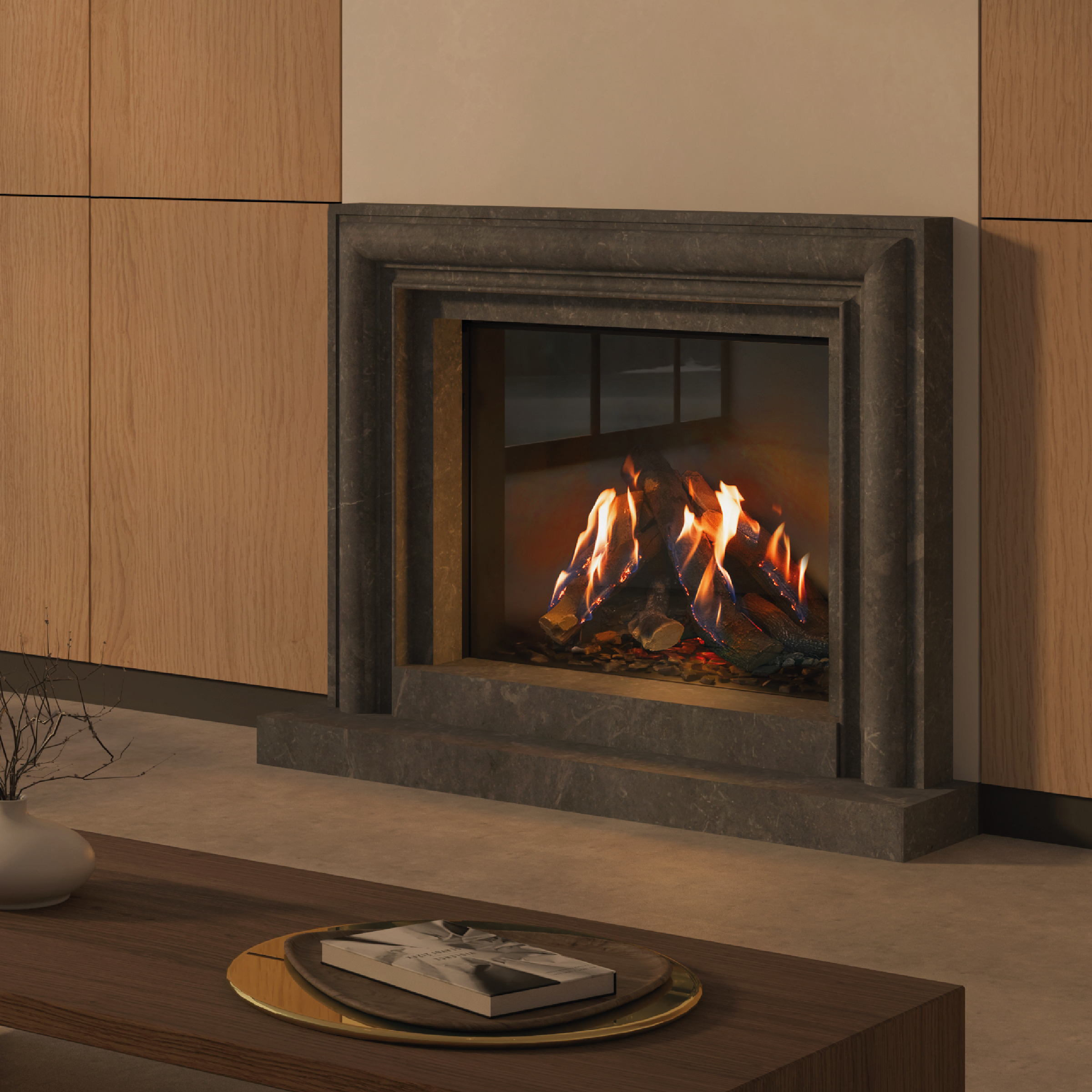 Lina G 36-28 Includes single color LED remote controlled ember bed