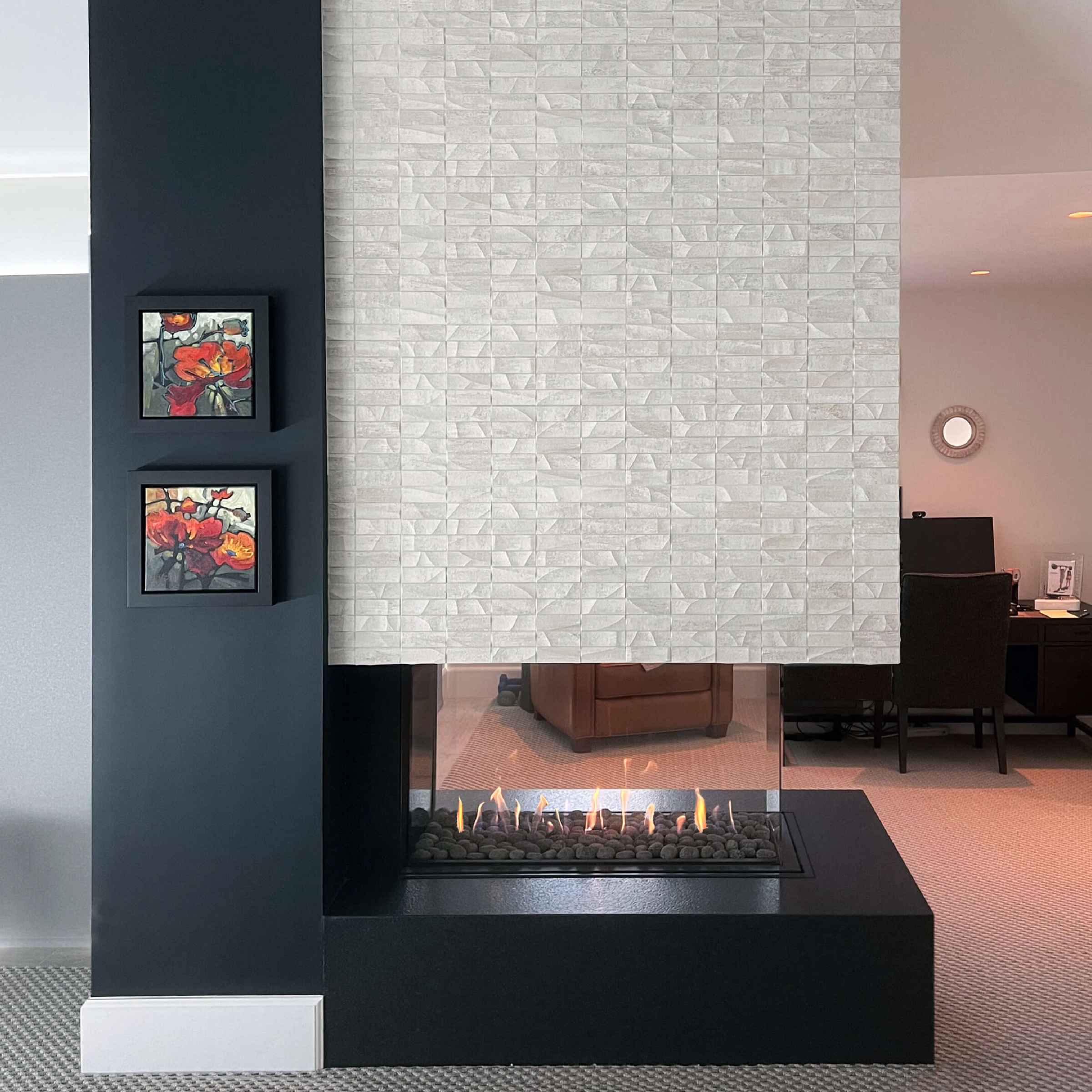 Room Definer 24" High Glass Height Fireplace