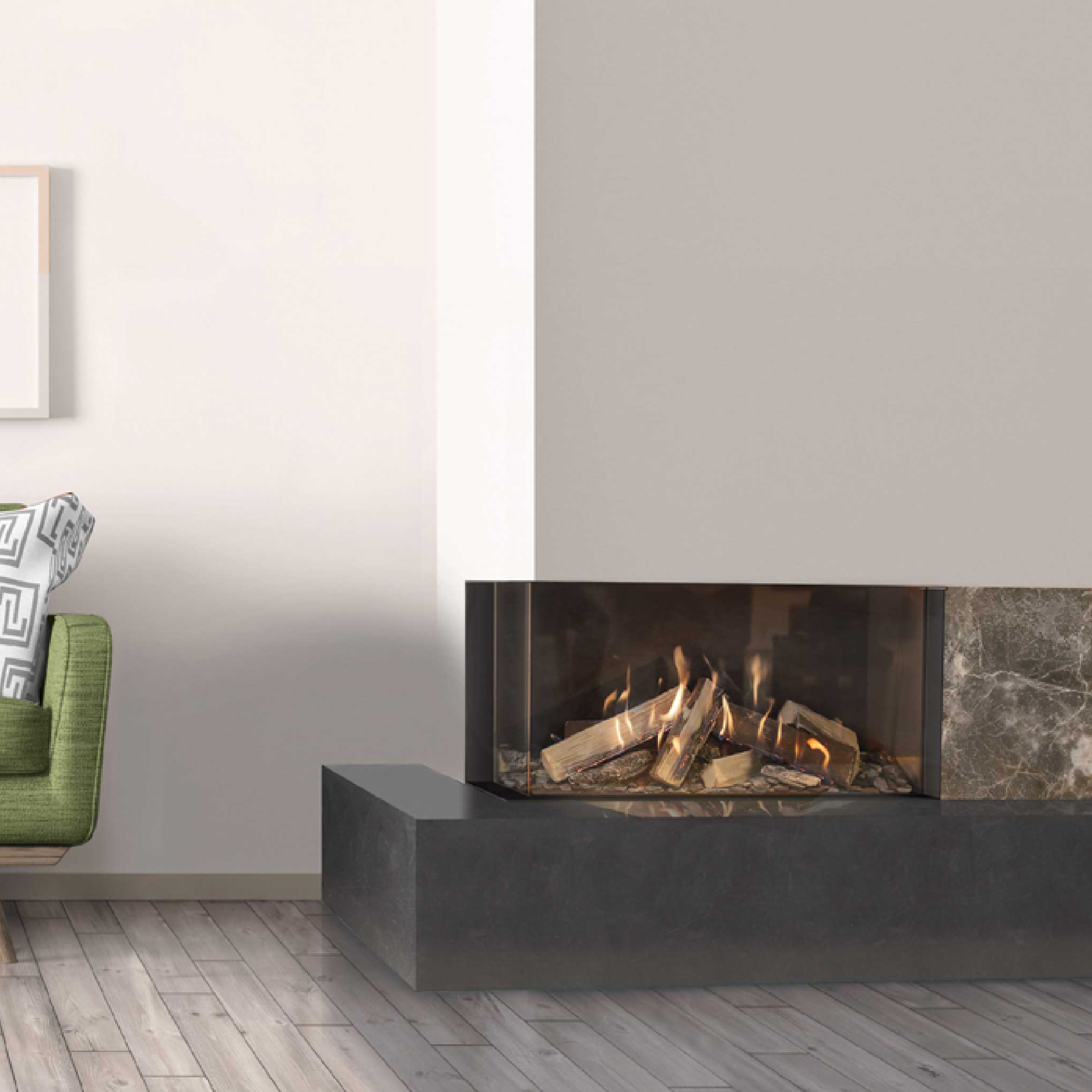 Ekko G L 60/14-19 Includes single color LED remote controlled ember bed